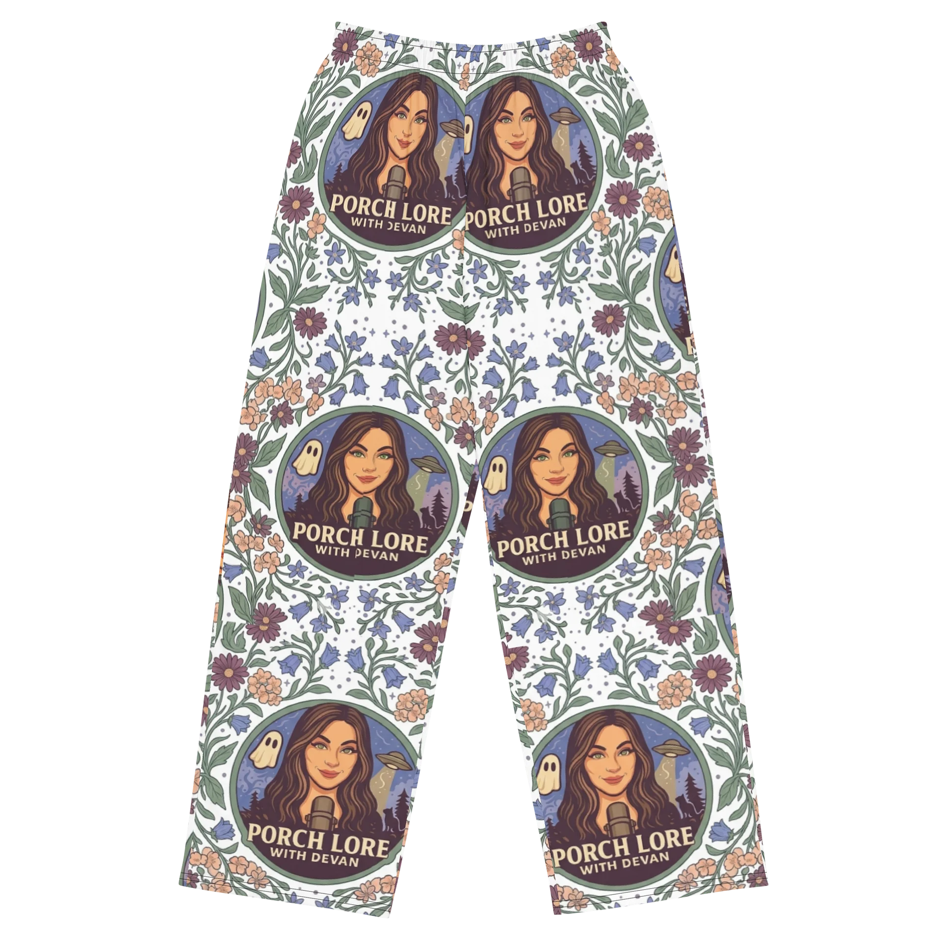 PORCH LORE DEVAN FLORAL UNISEX WIDE-LEG PANTS product image (1)