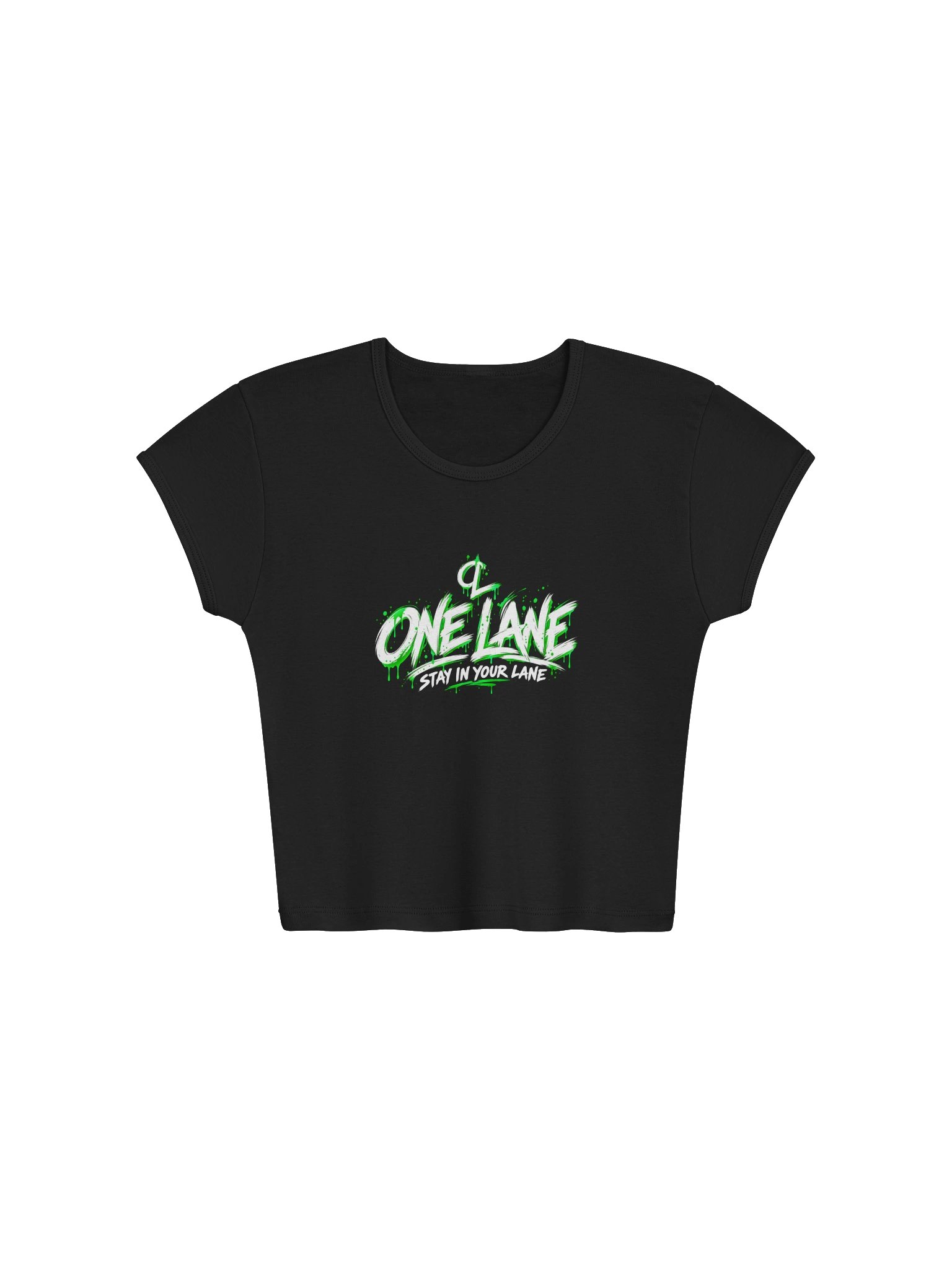 One Lane Graffiti Baby Tee product image (1)