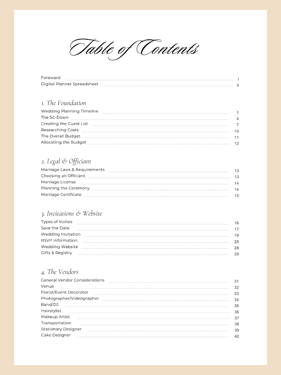 The Christian Wedding Guide (Digital PDF) & Google Sheet Planner product image (3)
