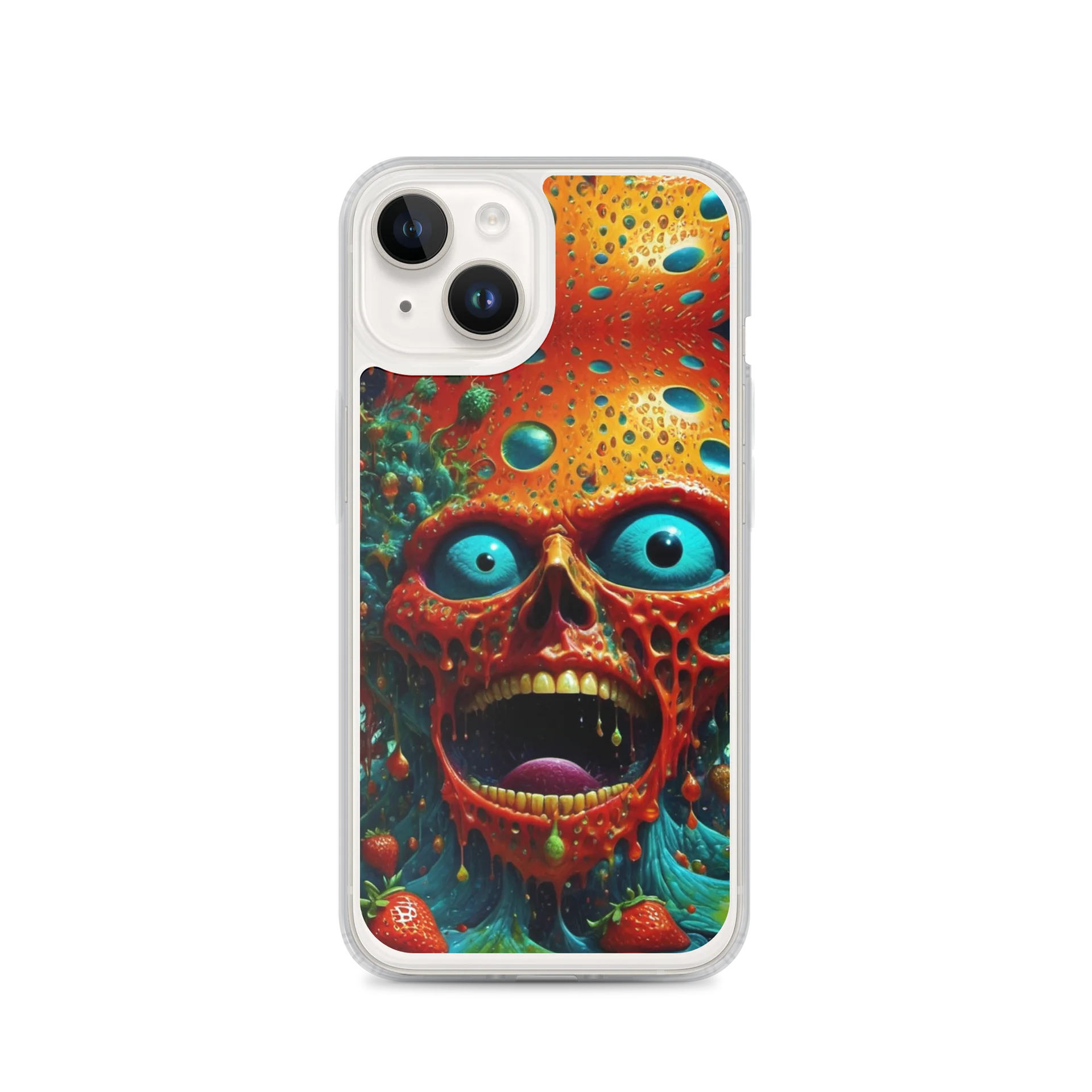 Psychedelic Strawberry Skull MagSafe iPhone Case product image (1)