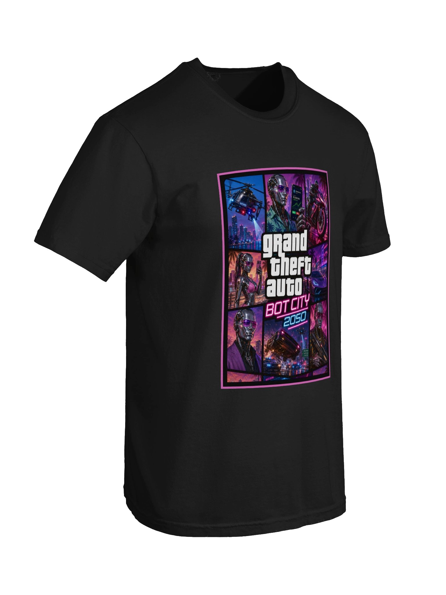"GTA BOT CITY 2050" 100% cotton T-shirt product image (3)