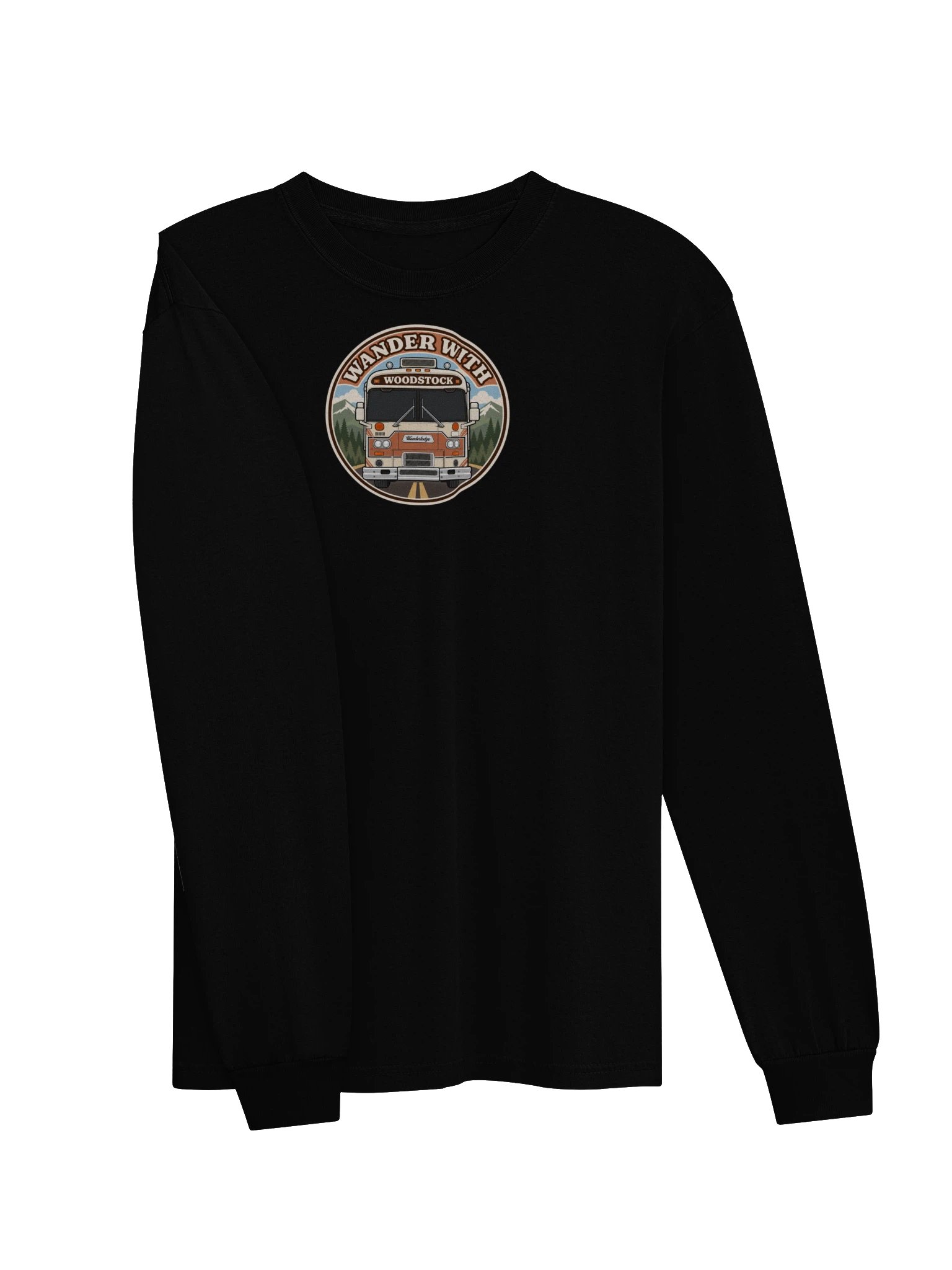 Woodstock Road Club Long Sleeve · Comfort Colors — Front & Center — Dark Windshield product image (4)