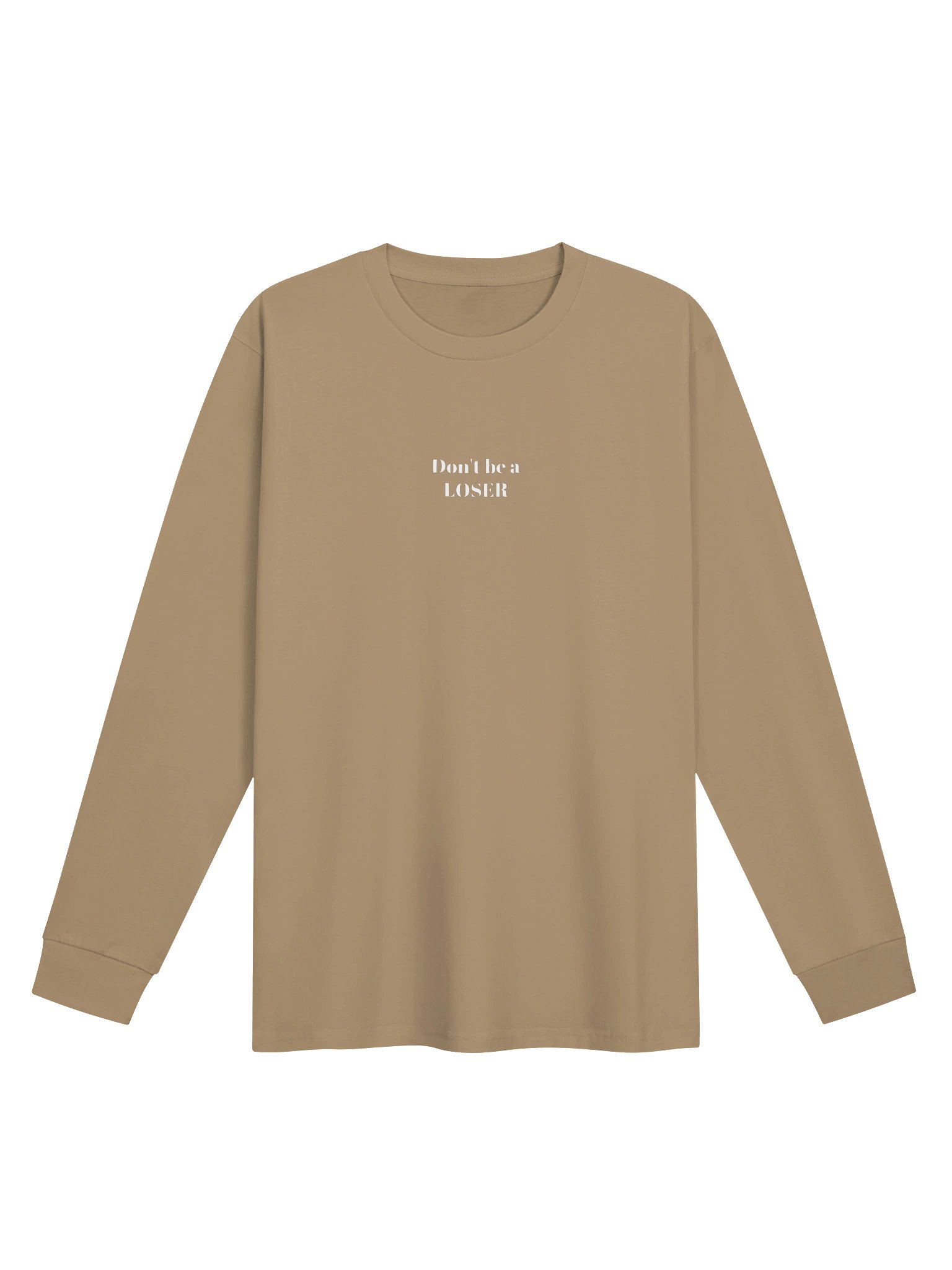 unisex cotton long sleeve (tan) product image (1)