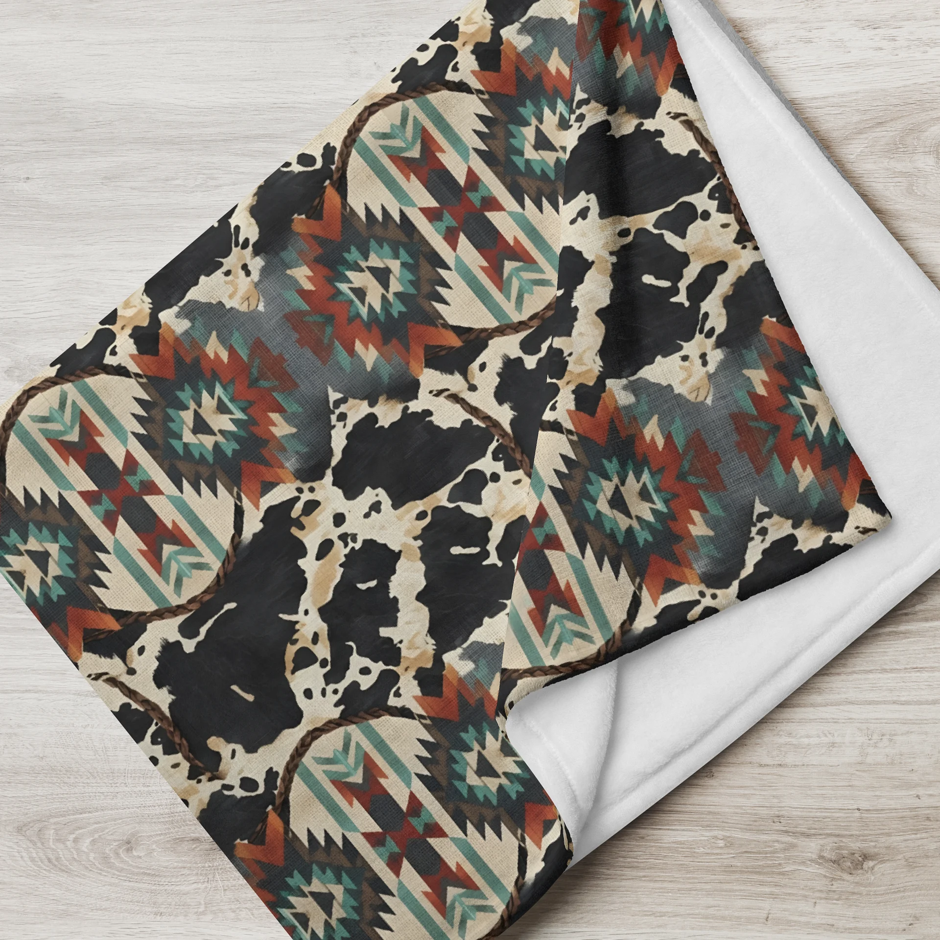 Rustic Cowhide Blanket product image (1)