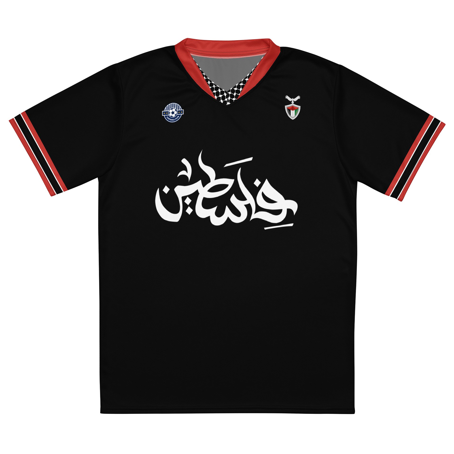 Palestine Arabic Unisex FC Football Black Soccer Jersey product image (1)