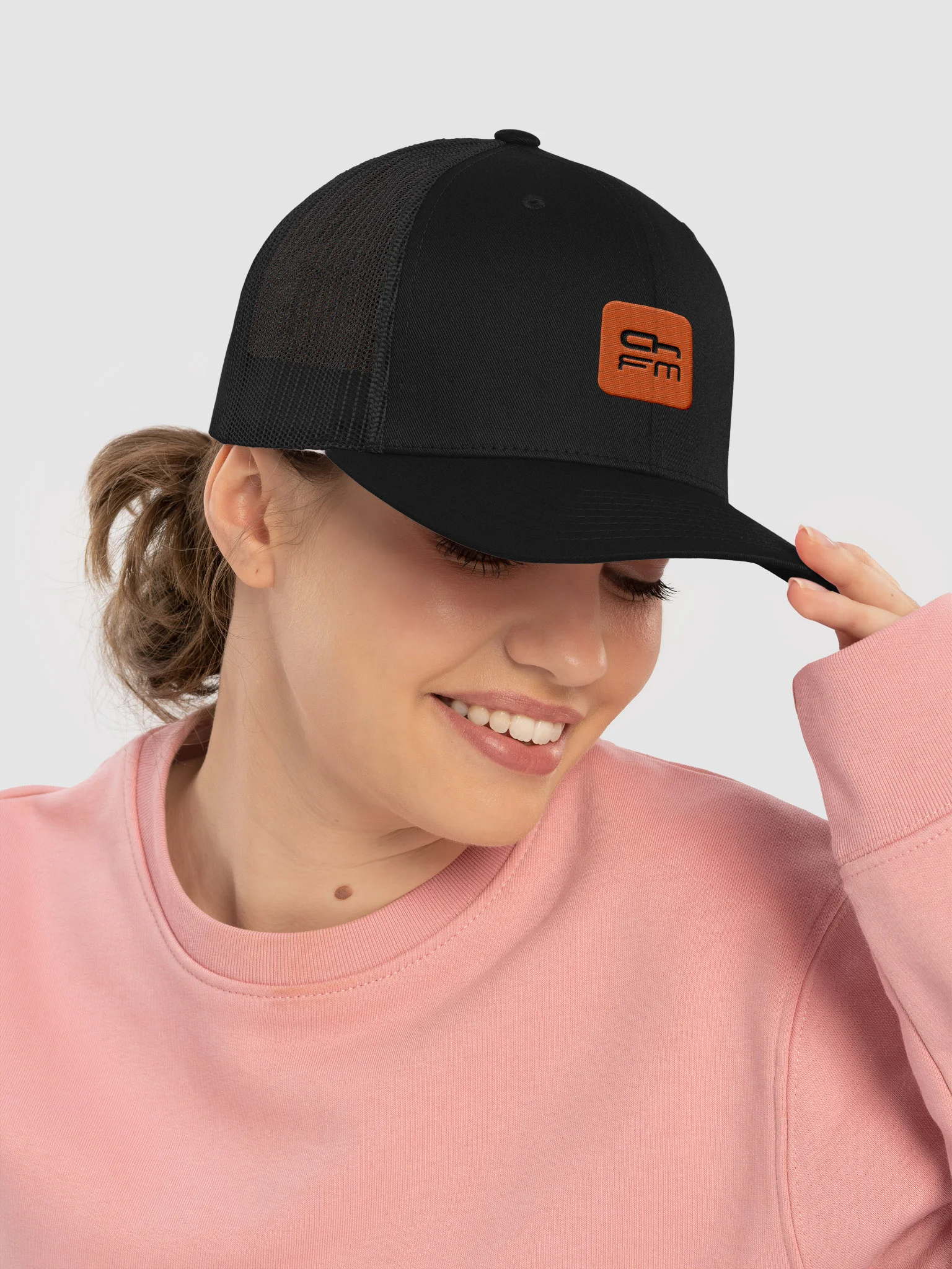 Embroidered Retro Trucker Hat AHFM (stiched) product image (5)