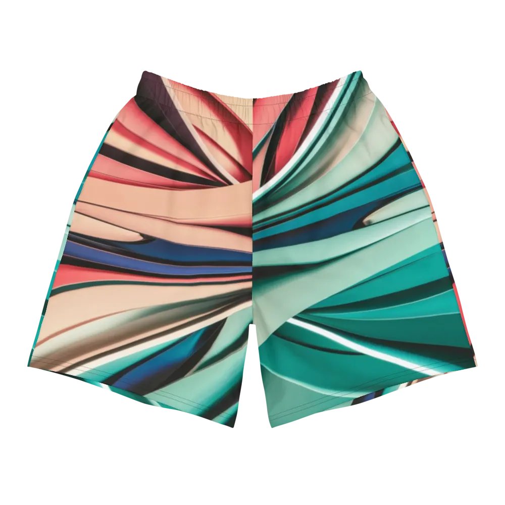 Abstract Geometric Athletic Long Shorts in Vibrant Colors (2XS-6XL) product image (3)
