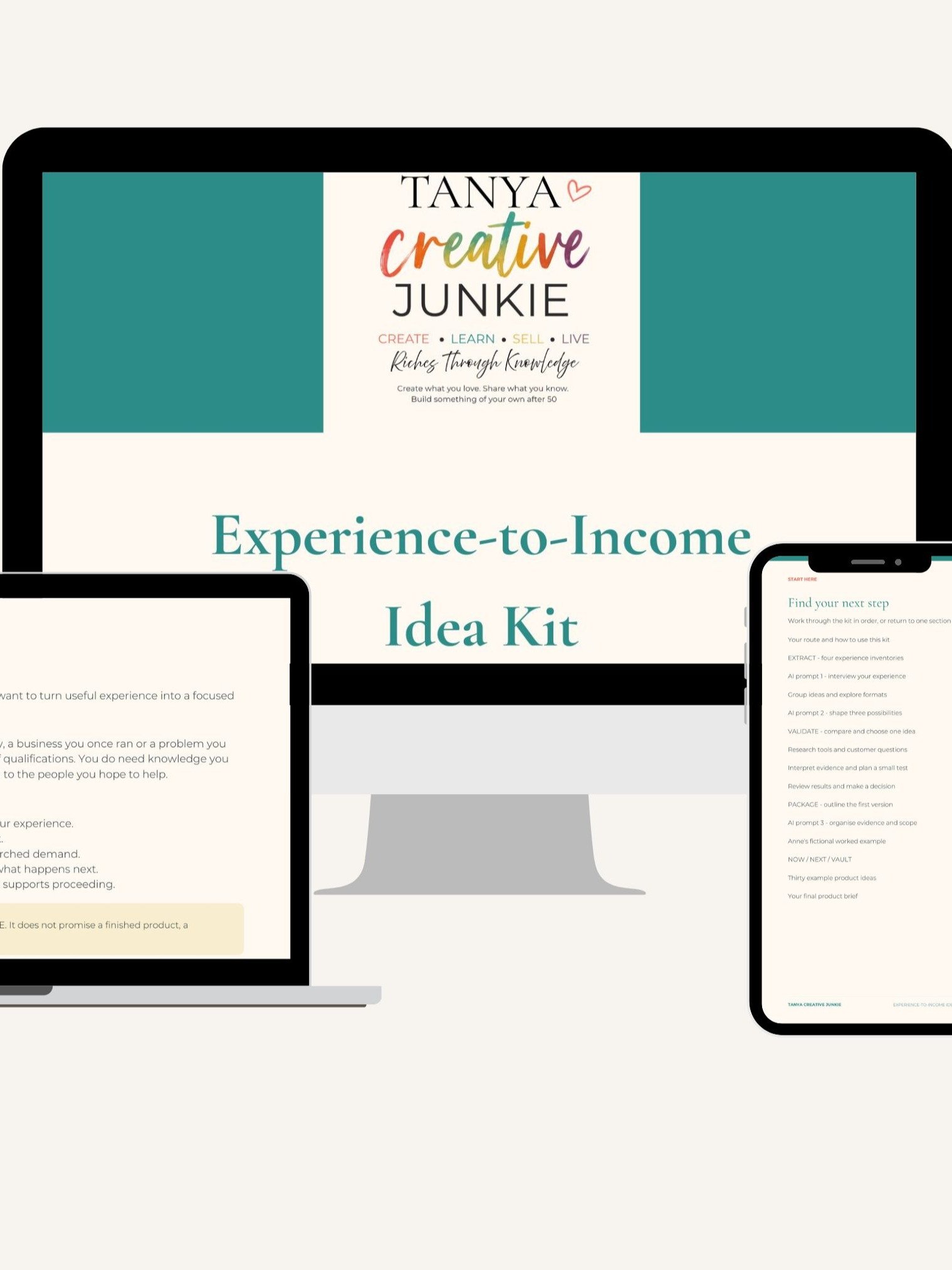 Experience-to-Income Idea Kit | Your First Digital Product After 50 product image (1)