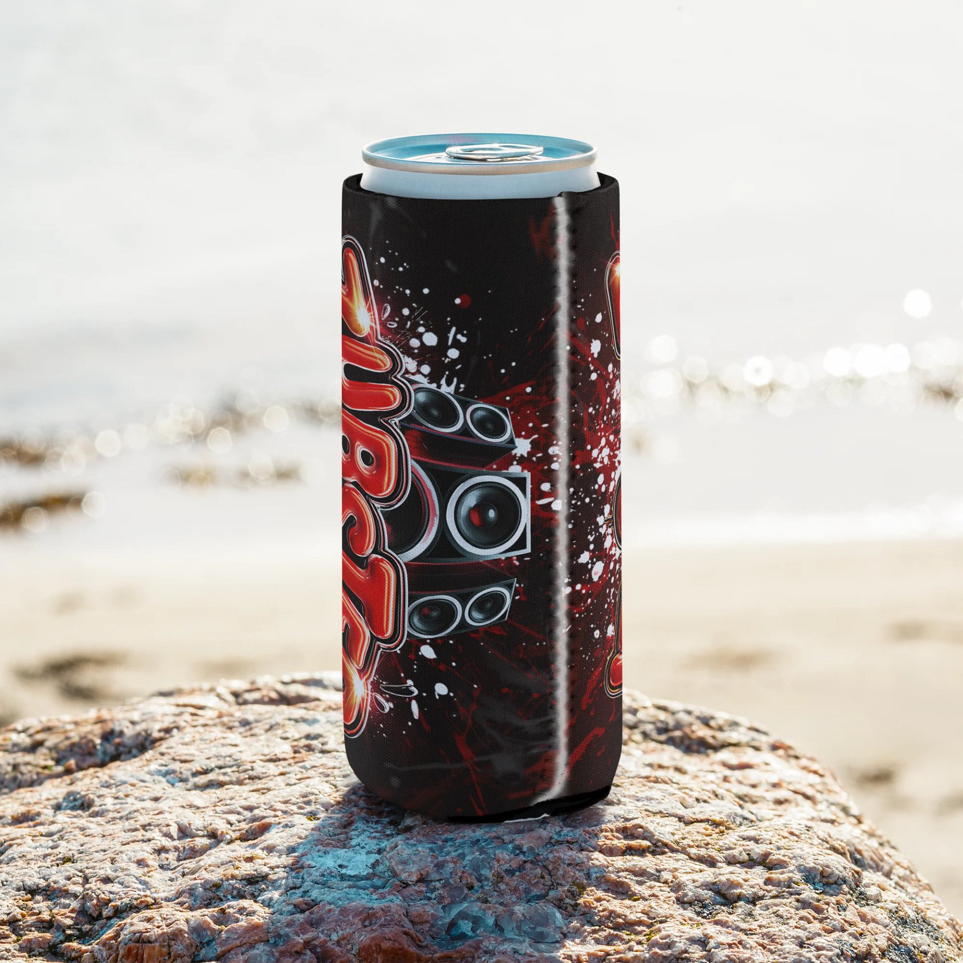 Zubstep Splatter Slim Can Koozie product image (8)