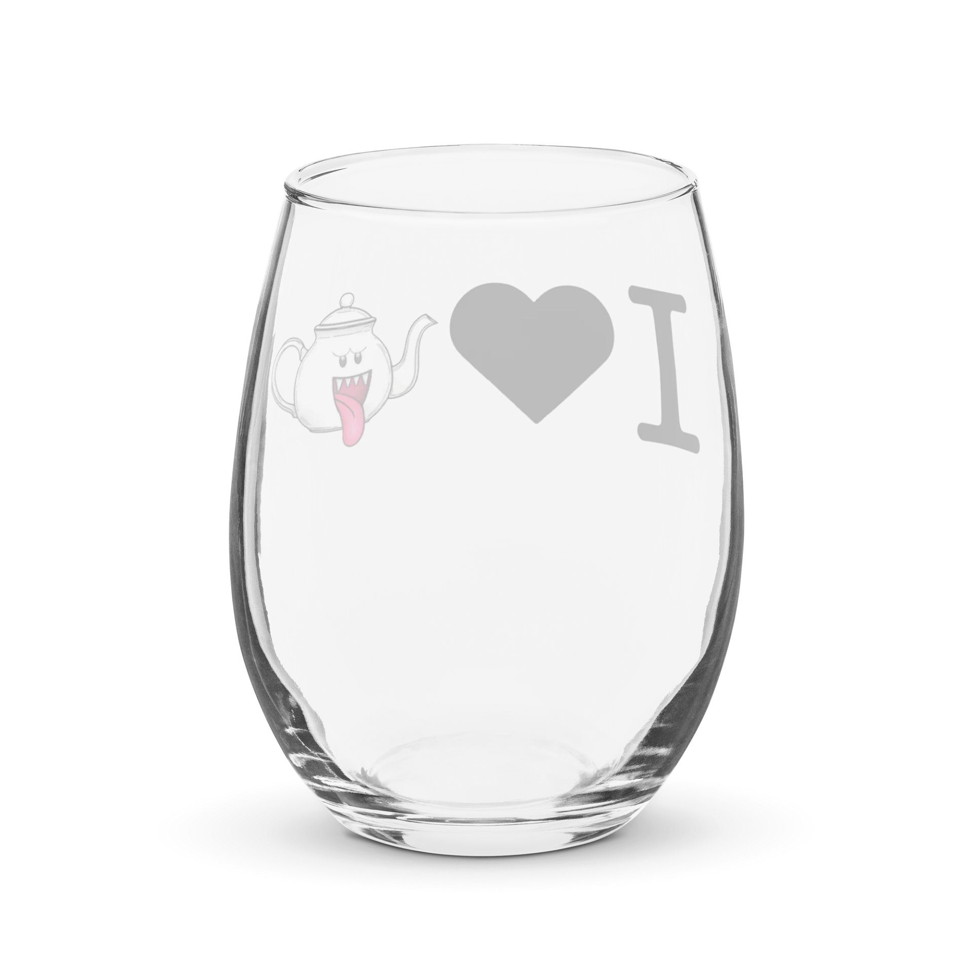 I Love Boo-Tea Stemless Wine Glass product image (2)