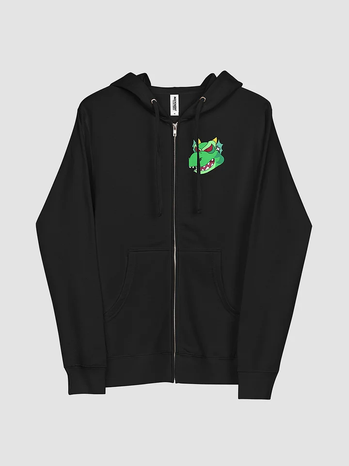 Angry Green Dragon Fleece Zip Up Hoodie product image (2)