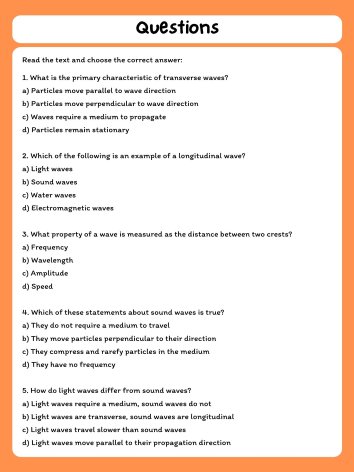 Understanding Transverse and Longitudinal Waves – Reading Comprehension and QCM product image (2)