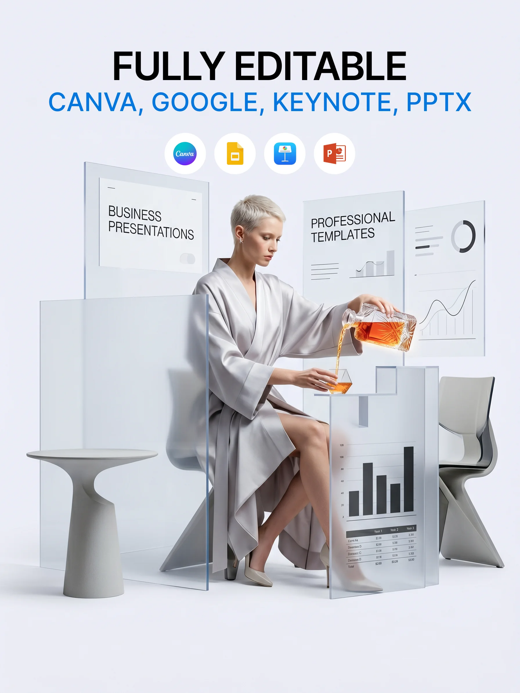 Presentation Templates Bundle | 50+ Professional Presentation Slides & Decks product image (2)