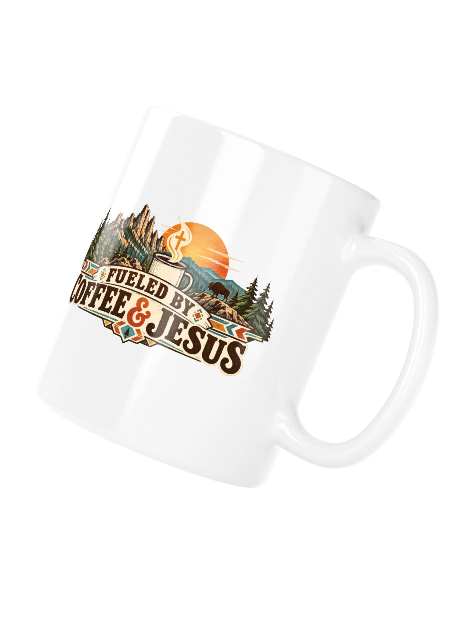 Fueled by Coffee & Jesus – Rustic Christian Coffee Mug product image (5)