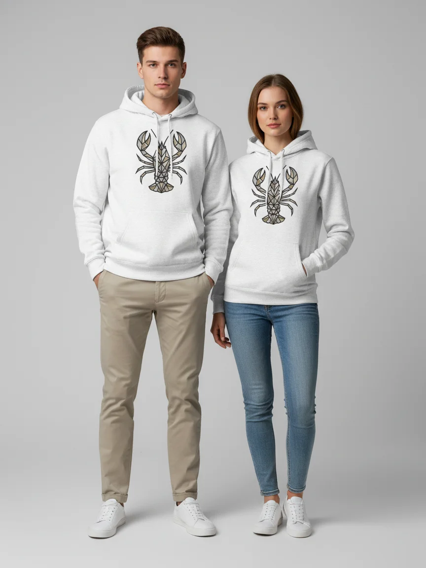 Diamond Shell Hoodie | Luxe Lobster Streetwear Pullover product image (6)