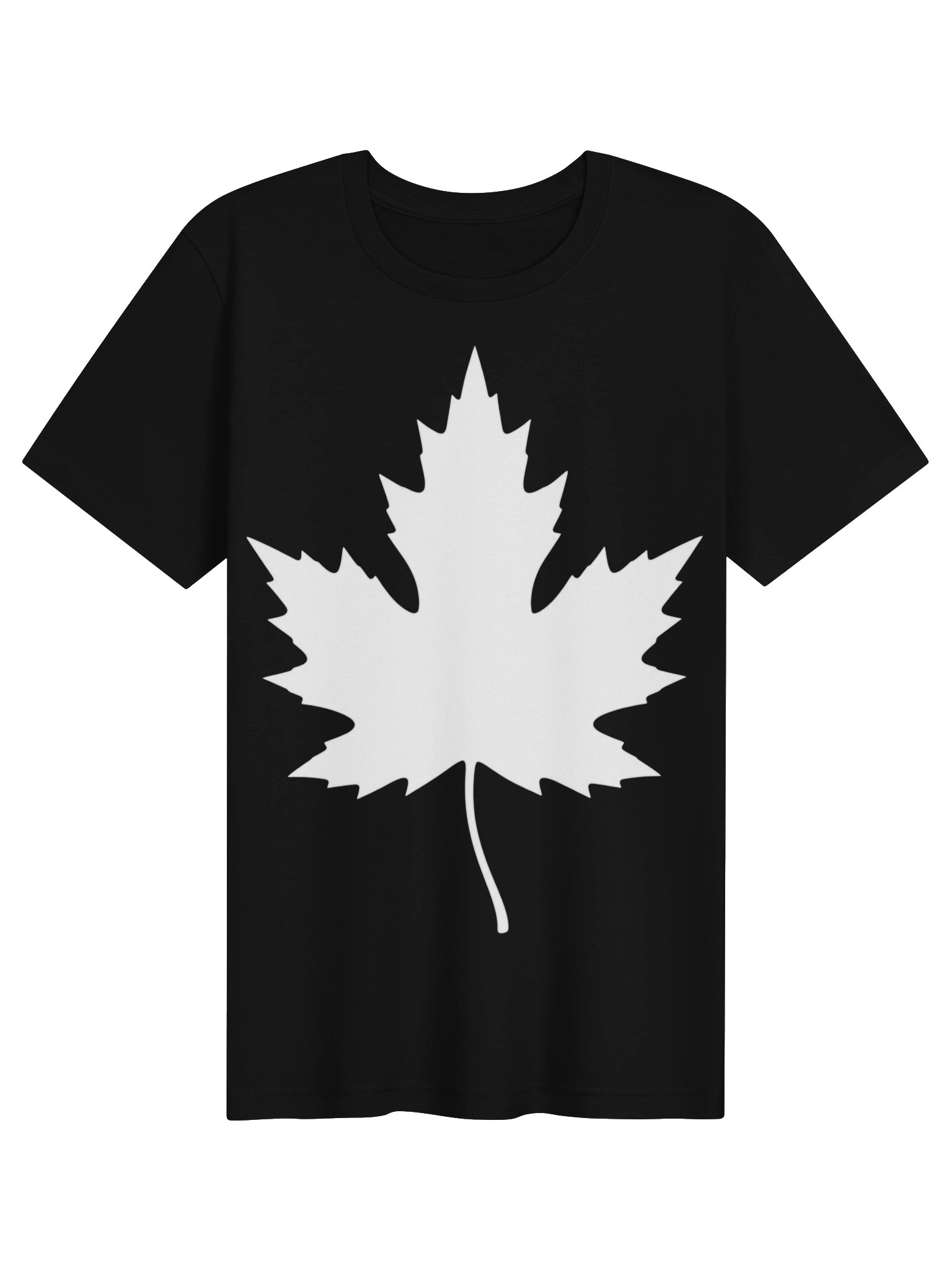 White Maple Leaf Unisex T-Shirt | Minimalist Canada Silhouette Tee product image (2)