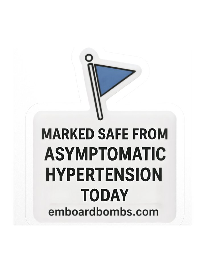 Marked Safe from Asymptomatic Hypertension Sticker product image (1)