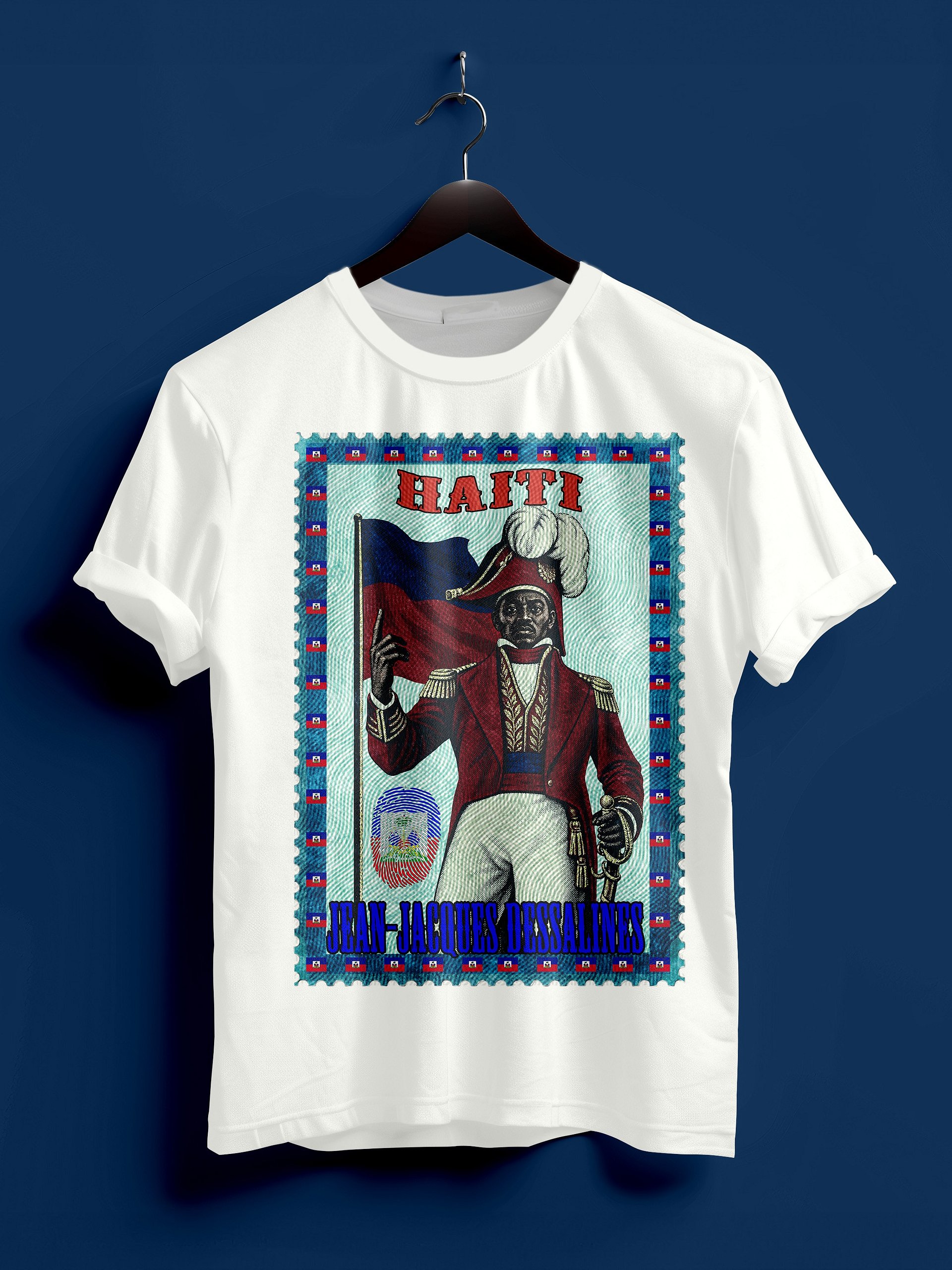 Jean-Jacques Dessalines Haiti Vintage Stamp T-Shirt product image (1)