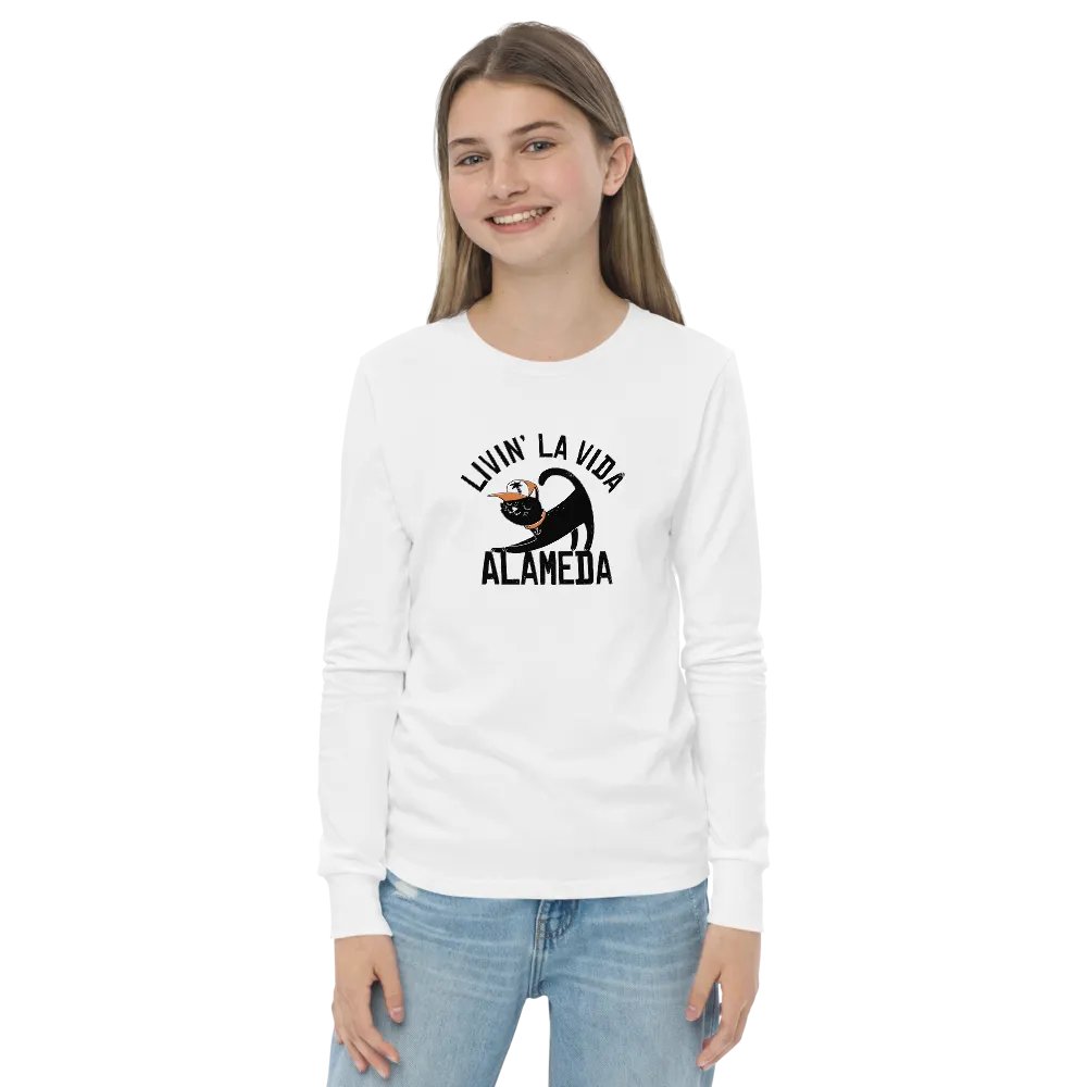 Cool Cat Bella+Canvas Youth Long Sleeve T-Shirt product image (2)