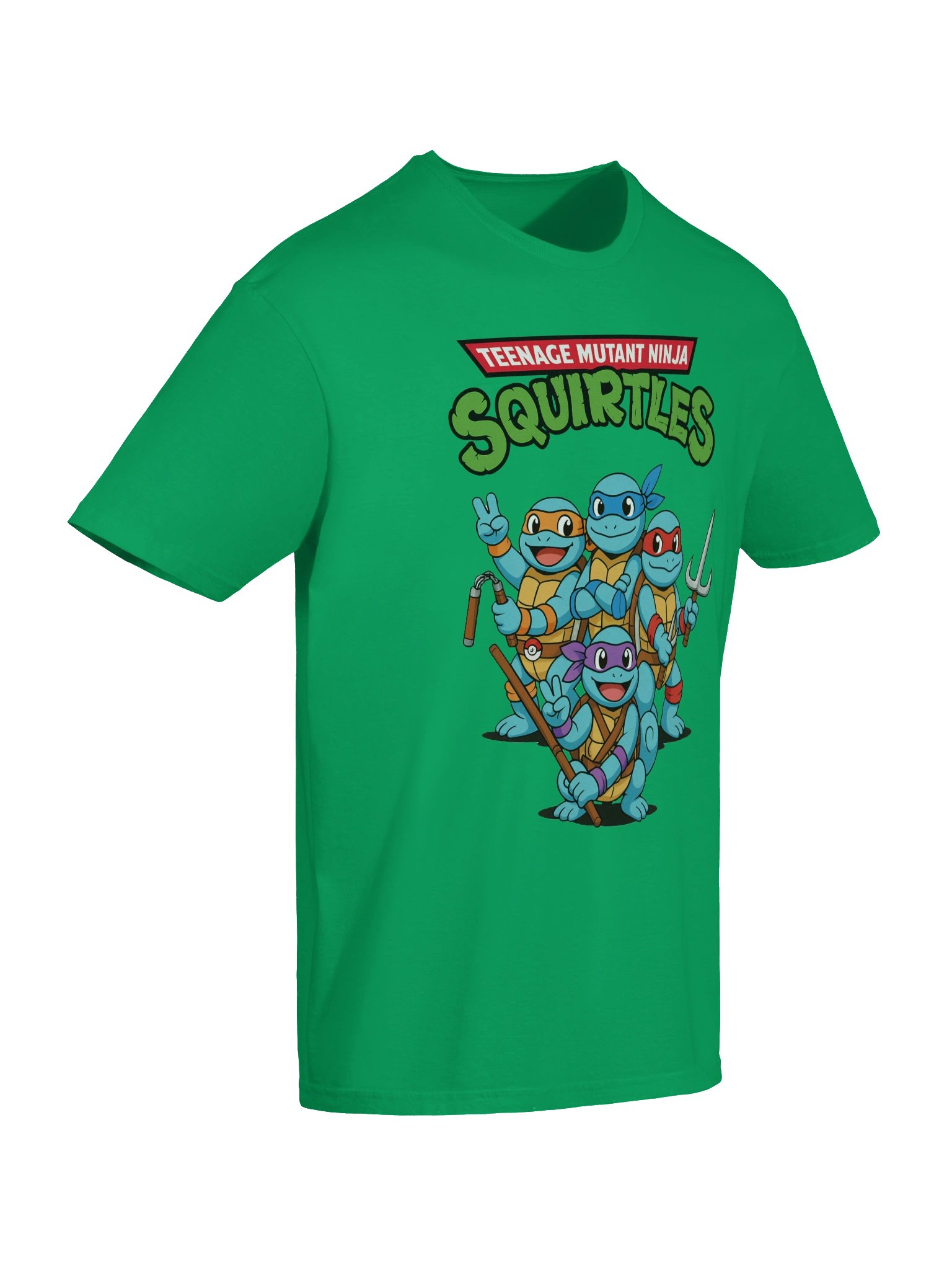 Ninja Squirtles Shirt – TMNT Pokémon Mashup Tee, Retro Cartoon Parody, Squirtle Squad Ninja T-Shirt product image (10)