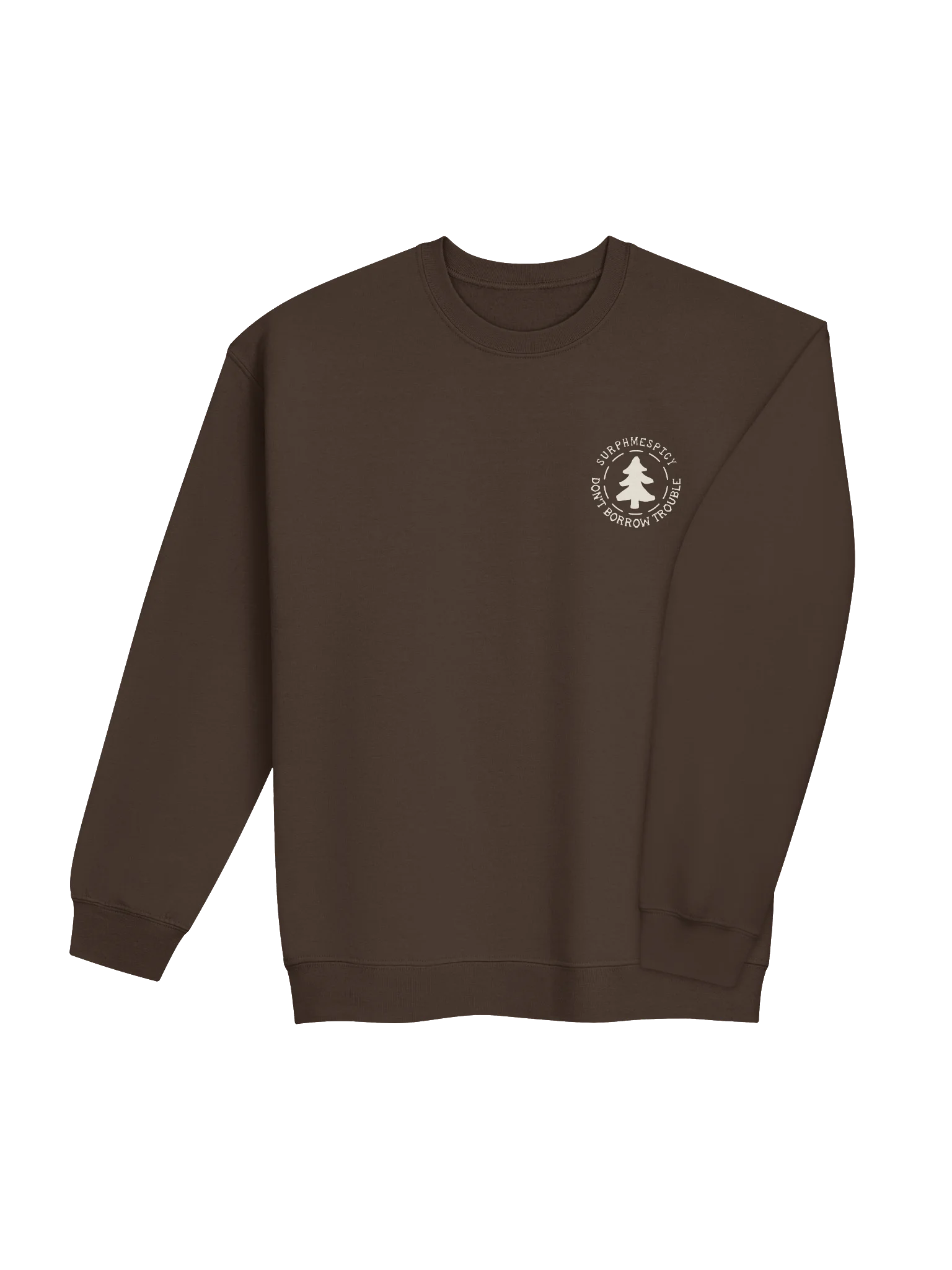 Don't Borrow Trouble White Graphic Sweatshirt product image (4)