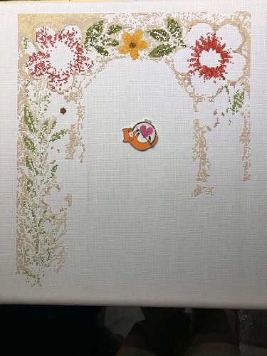 Currently sitting at just over 9500 stitches out of 60000 Wooooo! 

#fiberartist #fiberart #art #Crossstitch