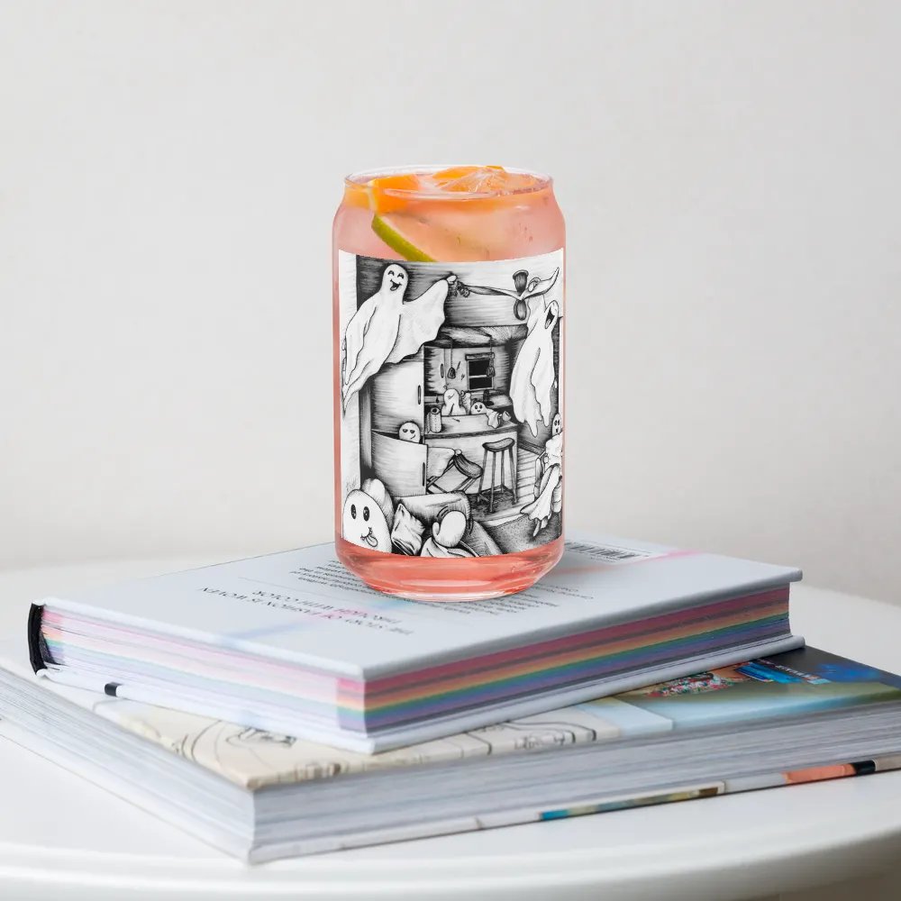 Haunted Apartment can-shaped glass product image (6)