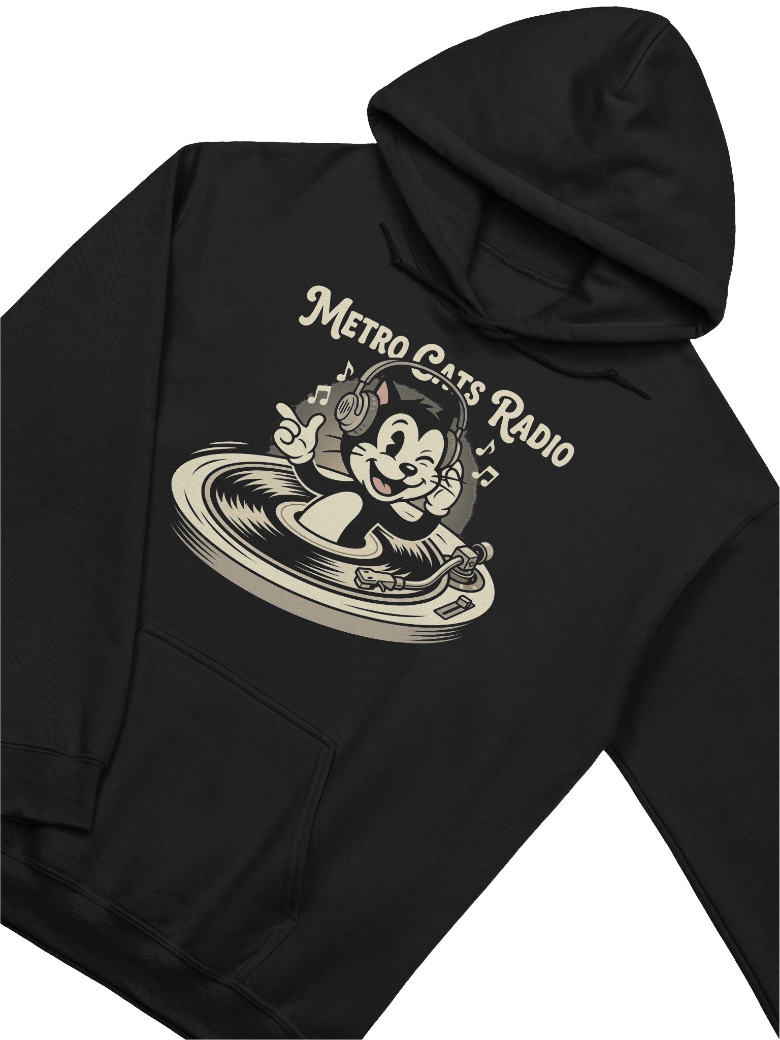 Metro Cats Radio Sports Premium Hoodie: Purr-fect Music Style product image (3)