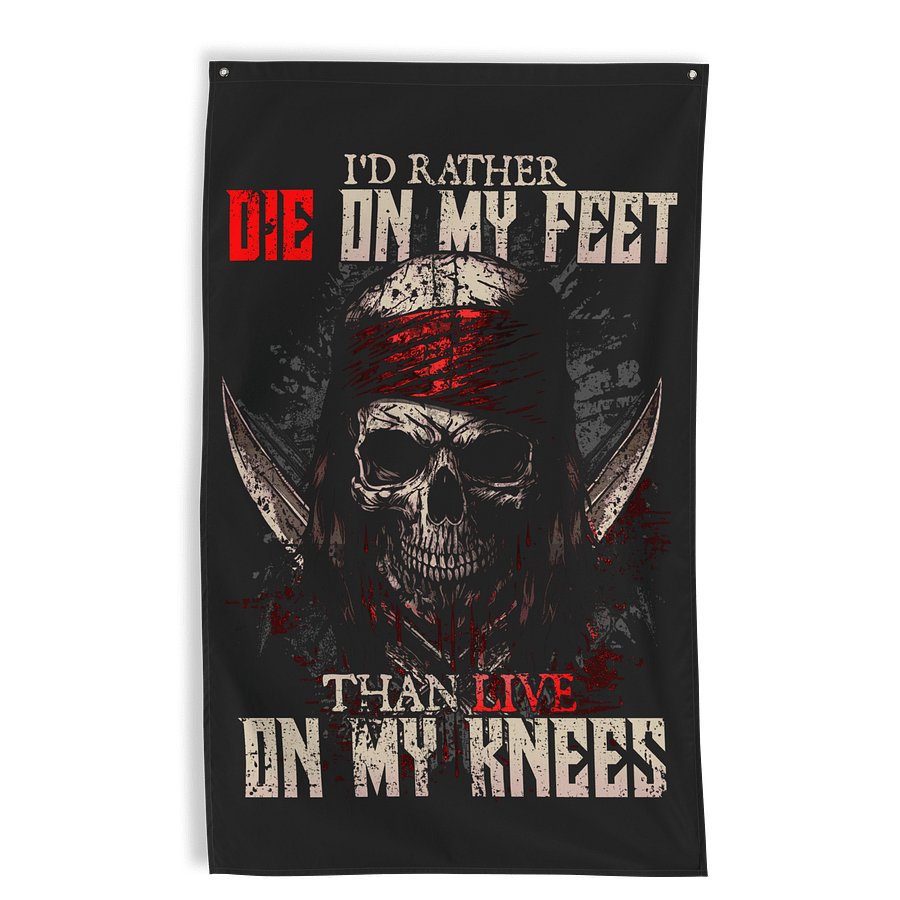 Die on my Feet: Pirate Edition Wall Flag product image (1)