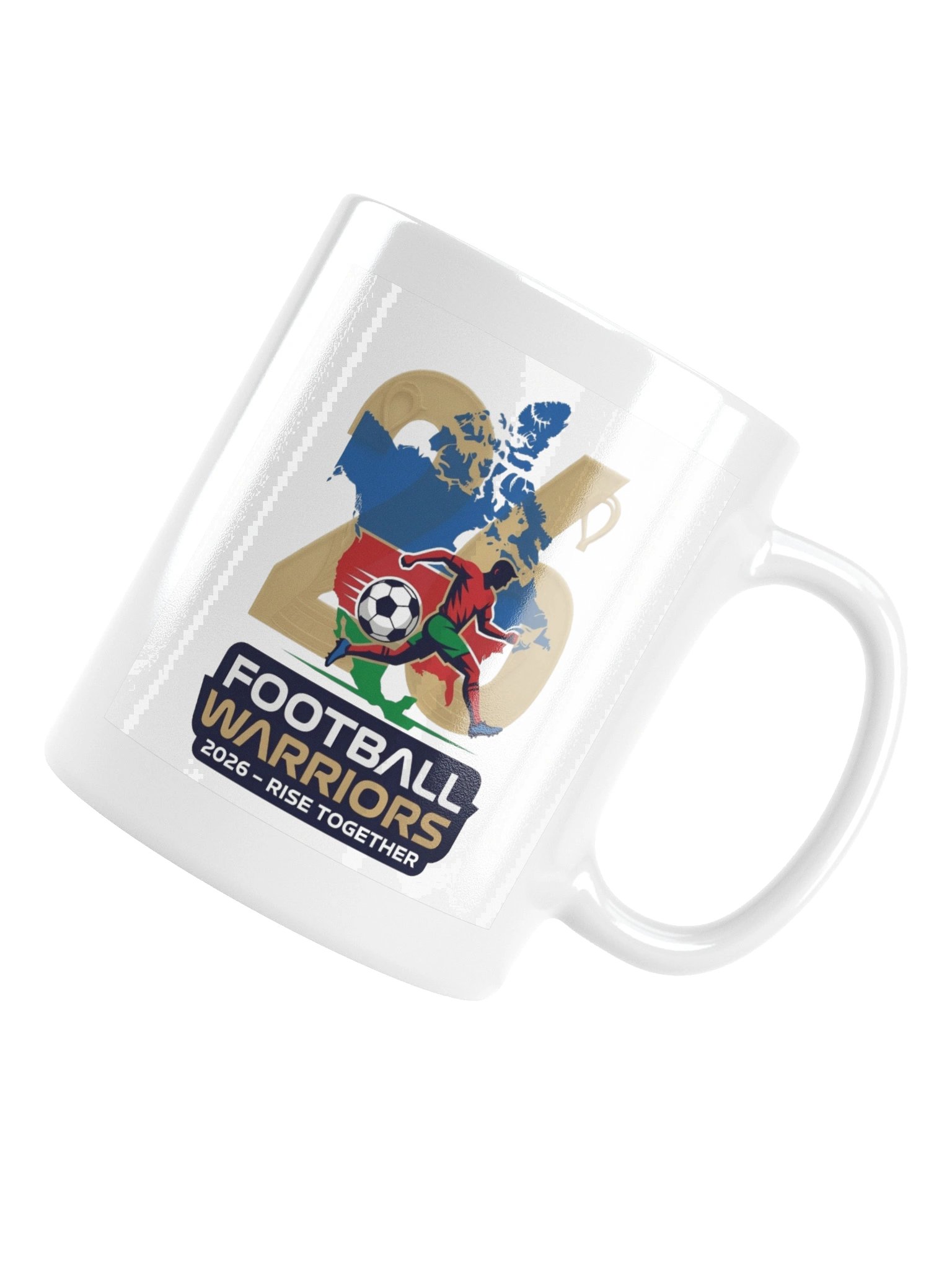 White Glossy Football Warrior 2026 Mug product image (16)