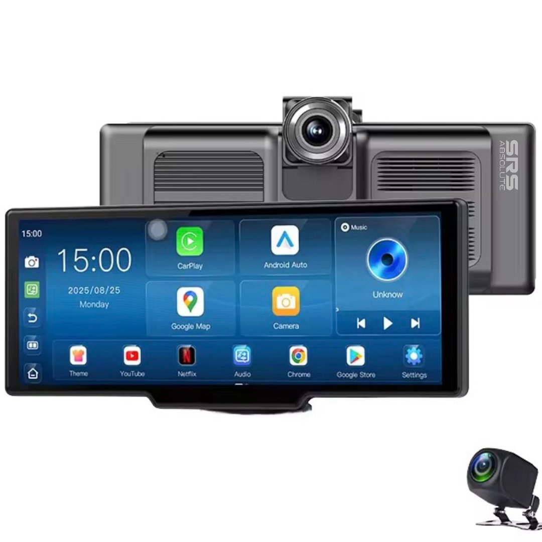 SRS ABSOLUTE dual 4G Dash Cam 8GB RAM Android14 ADAS Wireless CarPlay GPS+Live Video Bluetooth WIFI HotSpot 1TB MicroSD Supp Map-Apps-PlayStore-MultiTask Steering Control Split Screen-Gen4 product image (11)
