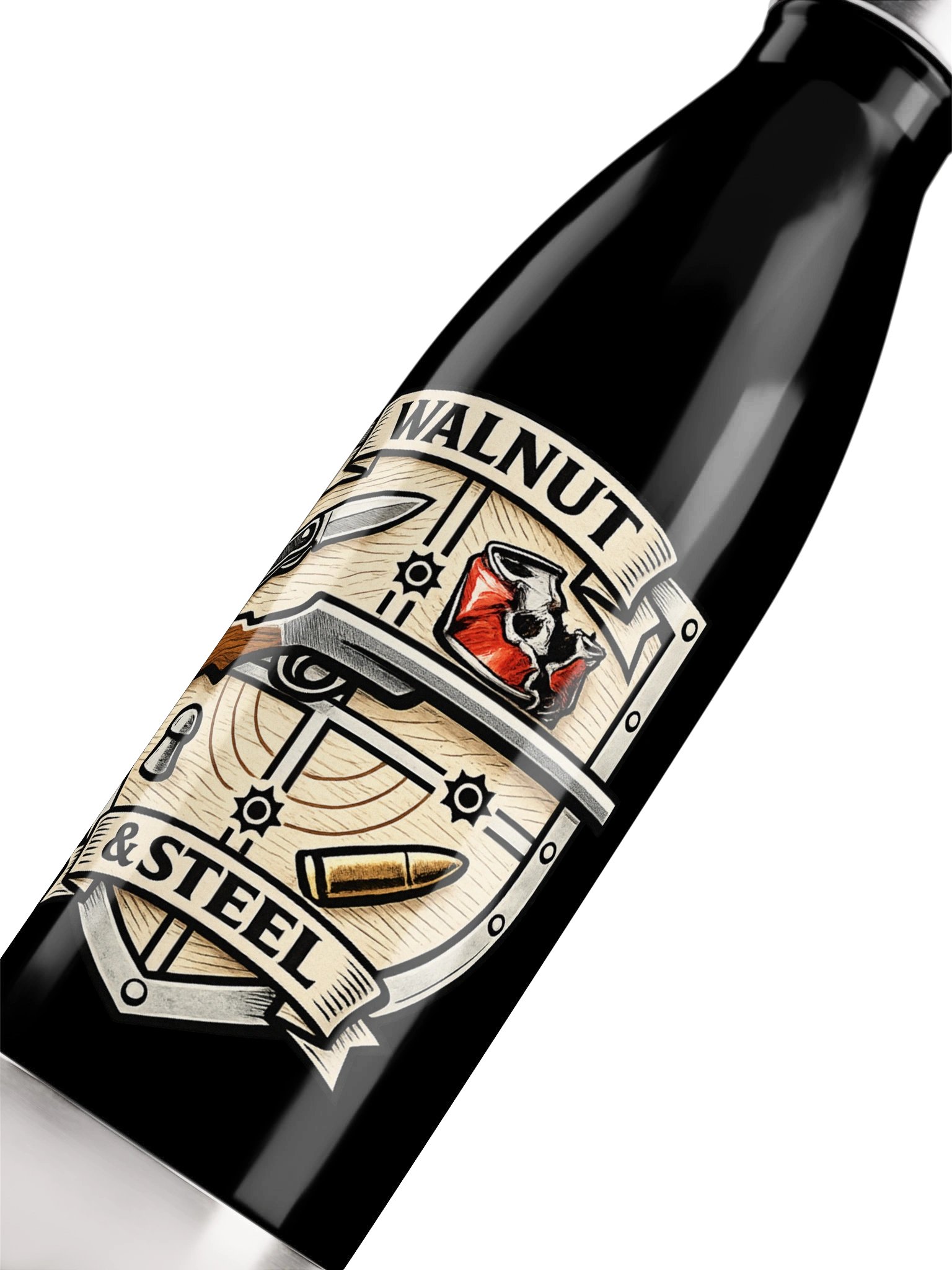 Stainless steel water bottle crest logo product image (10)