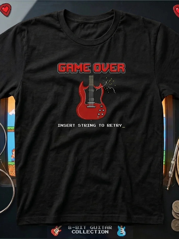 Game Over SG - Funny Guitar & Retro Gaming T-Shirt product image (1)