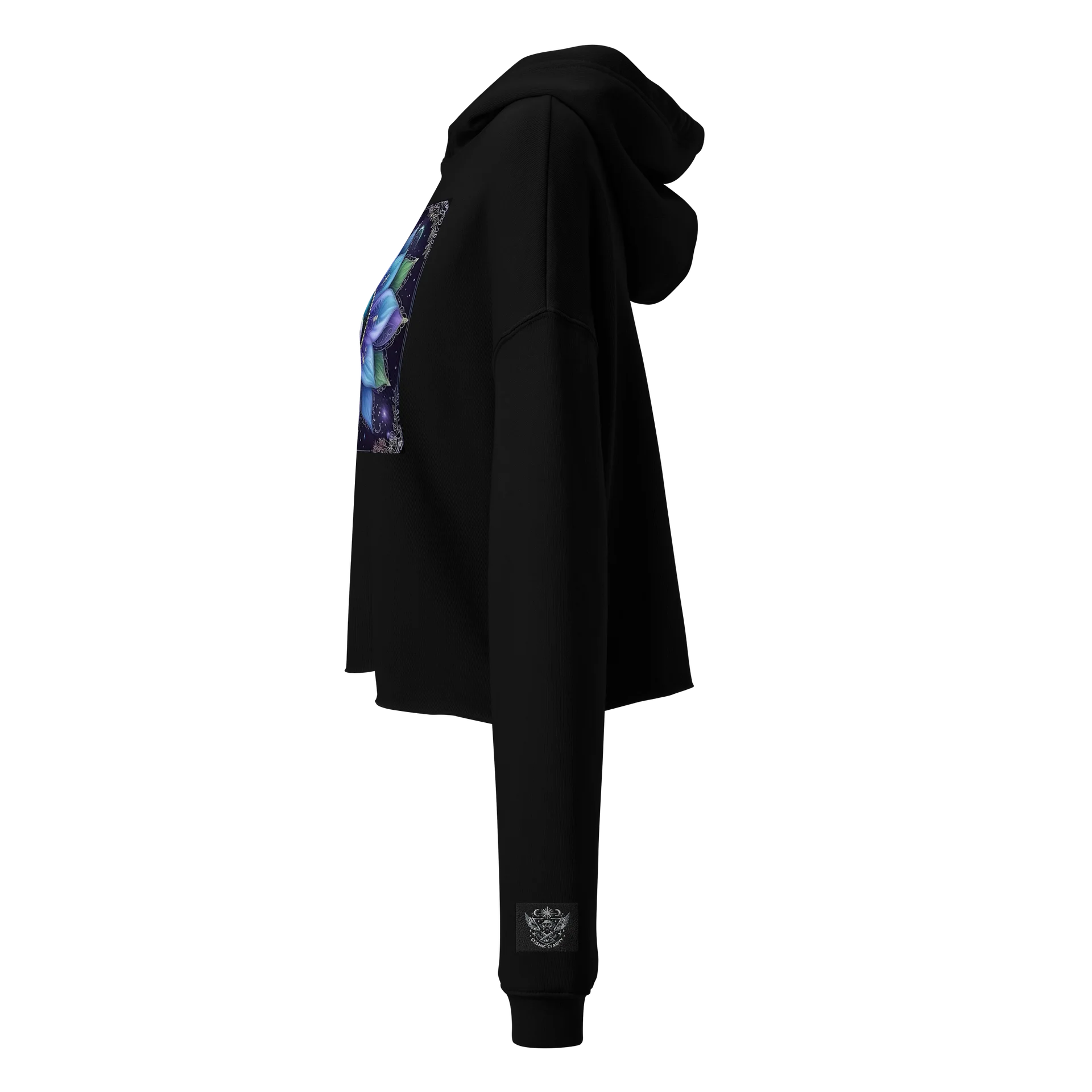 Yin-Yang Lotus Harmony Crop Hoodie product image (2)