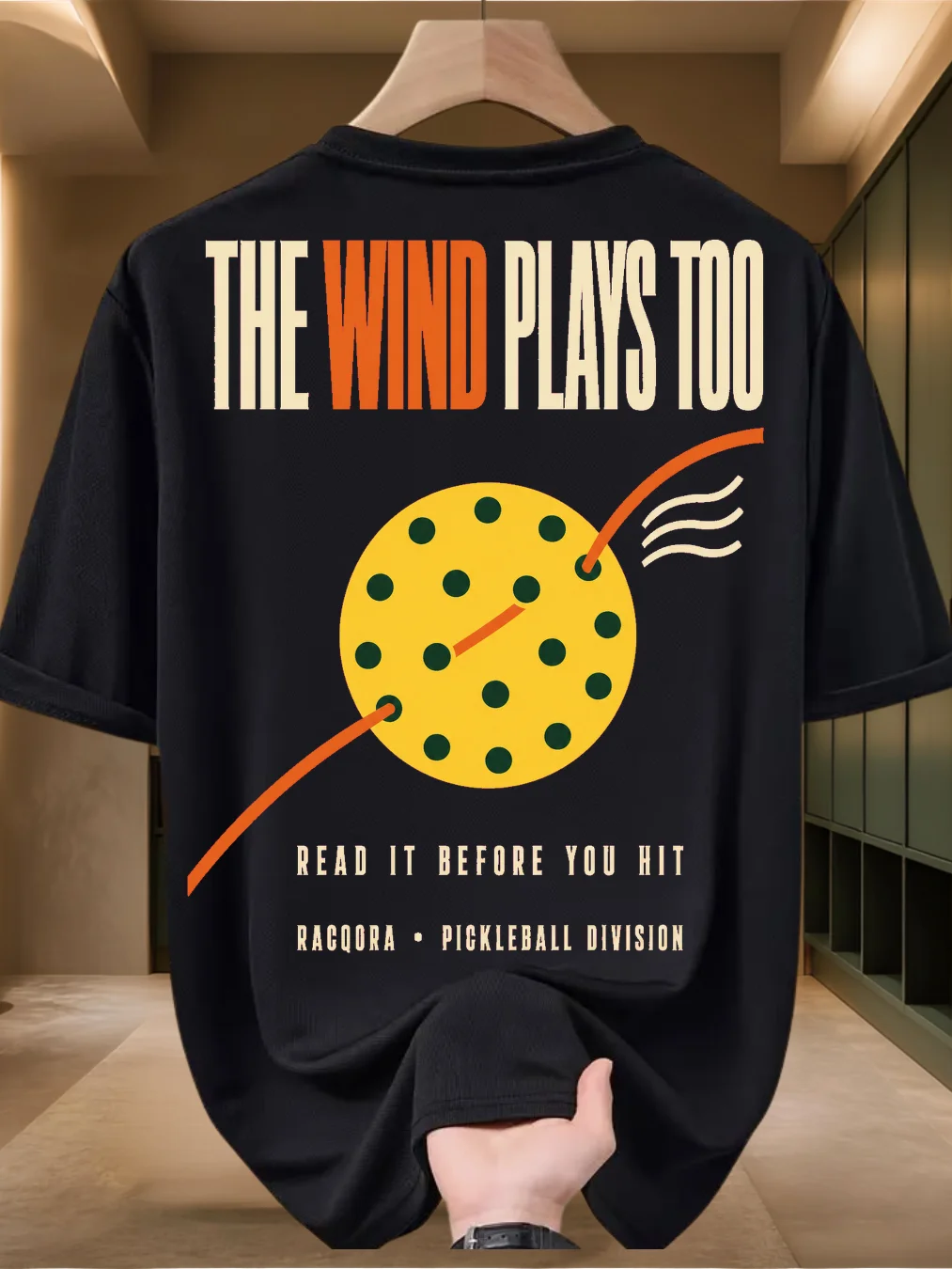 The Wind Plays Too Pickleball Tee product image (1)