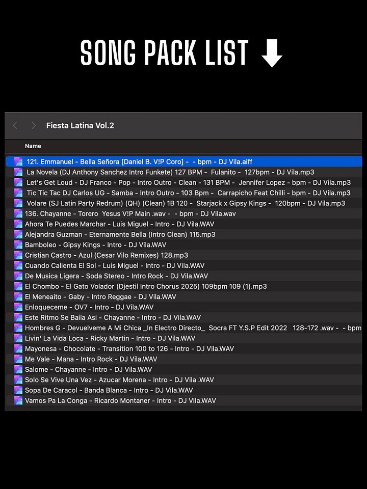 Fiesta Latina Vol.2 (80's & 90's) – Song Pack product image (2)
