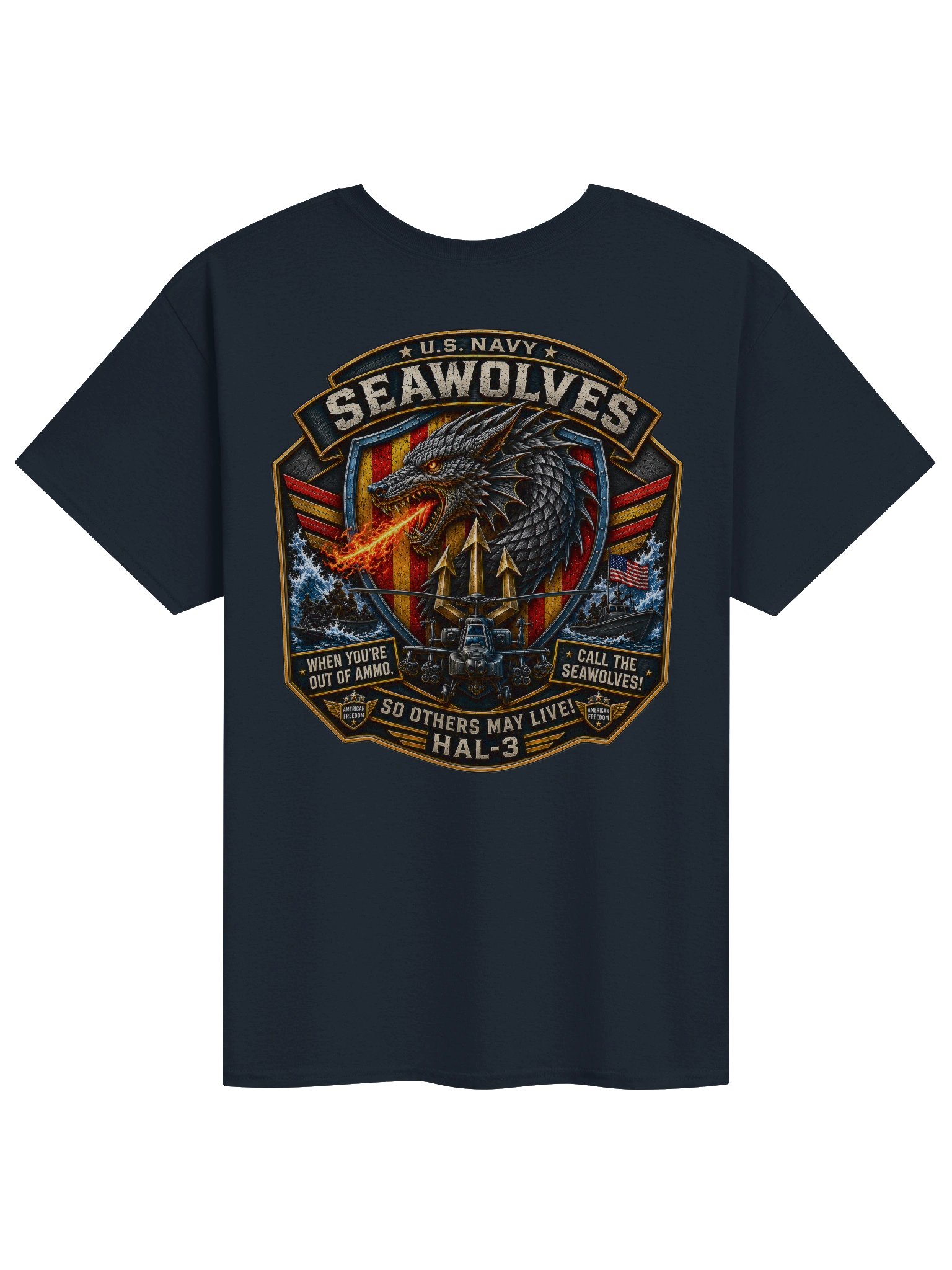 U.S. Navy Seawolves HAL-3 Legacy Tee | American Freedom Edition product image (11)