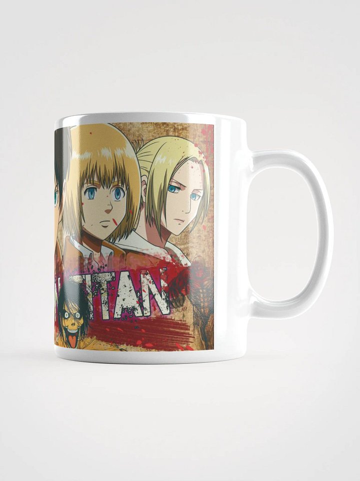 Take of Titan White Glossy Mug – Epic Design for Anime Fans product image (2)