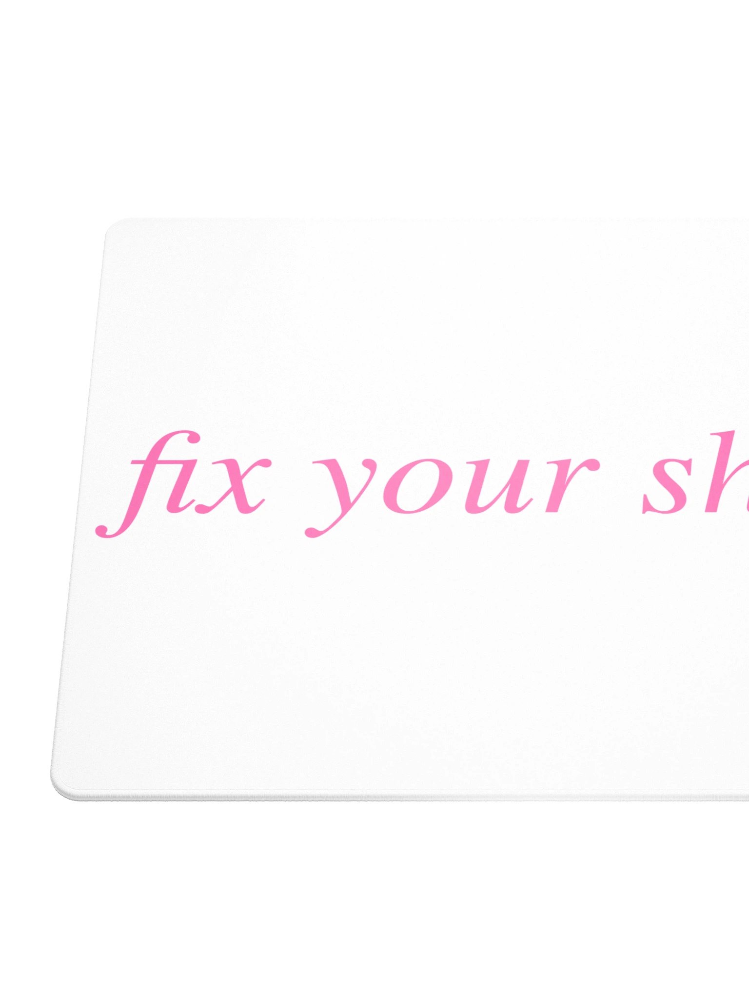 No ShopCo Gaming Mouse Pad - Phrase Pink on White product image (6)