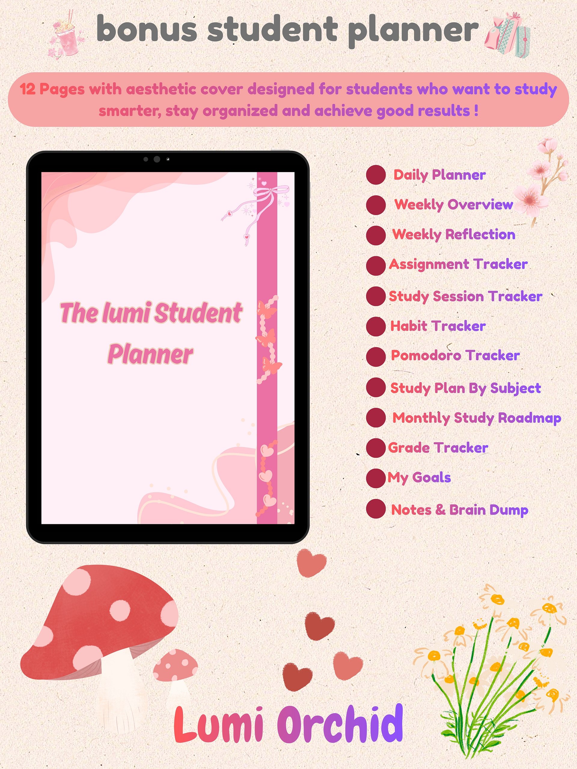White Digital Notebook & Bonus Student Planner 🎁 product image (6)