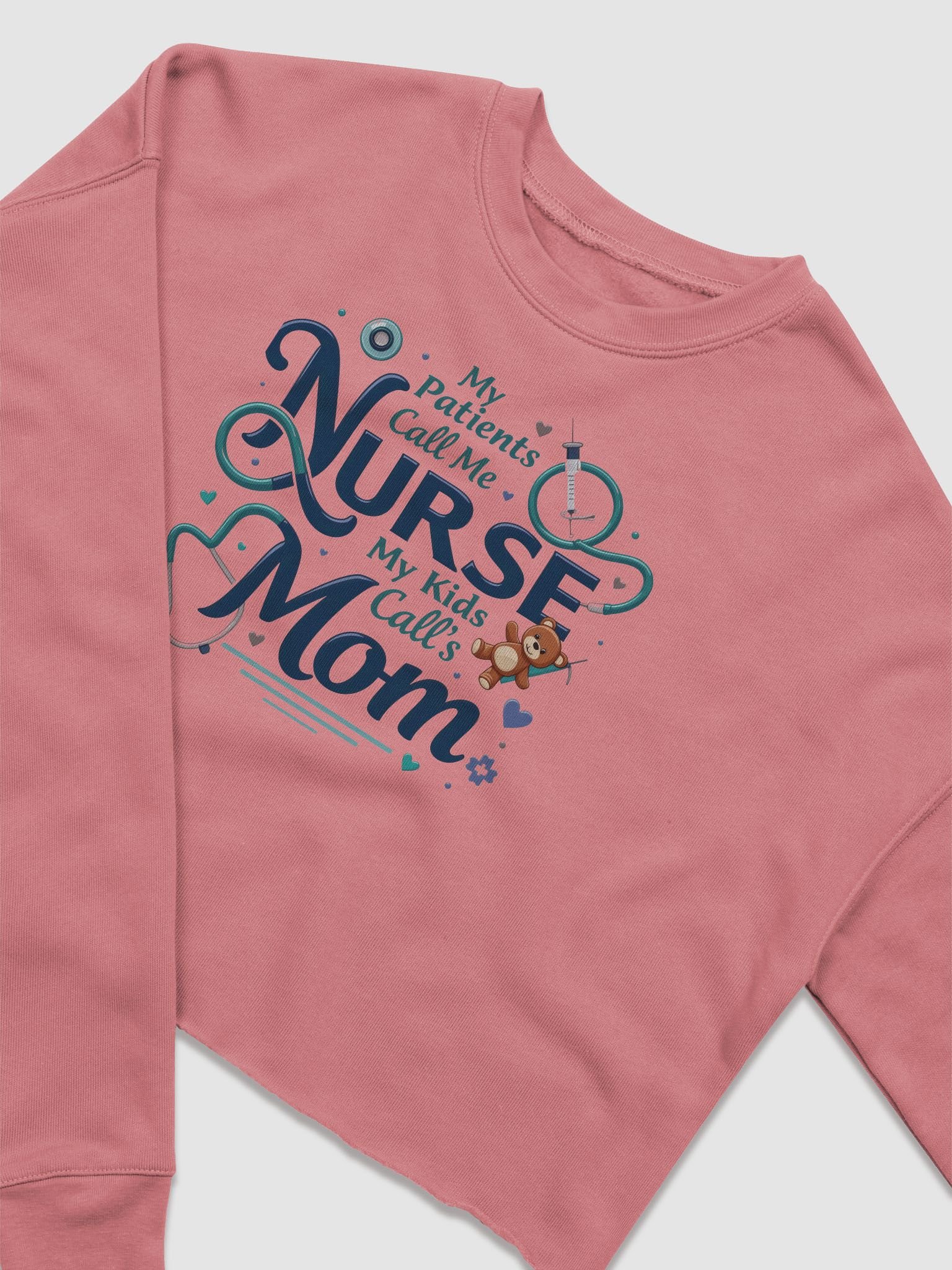 Nurse Mom Fleece Crop Sweatshirt product image (10)