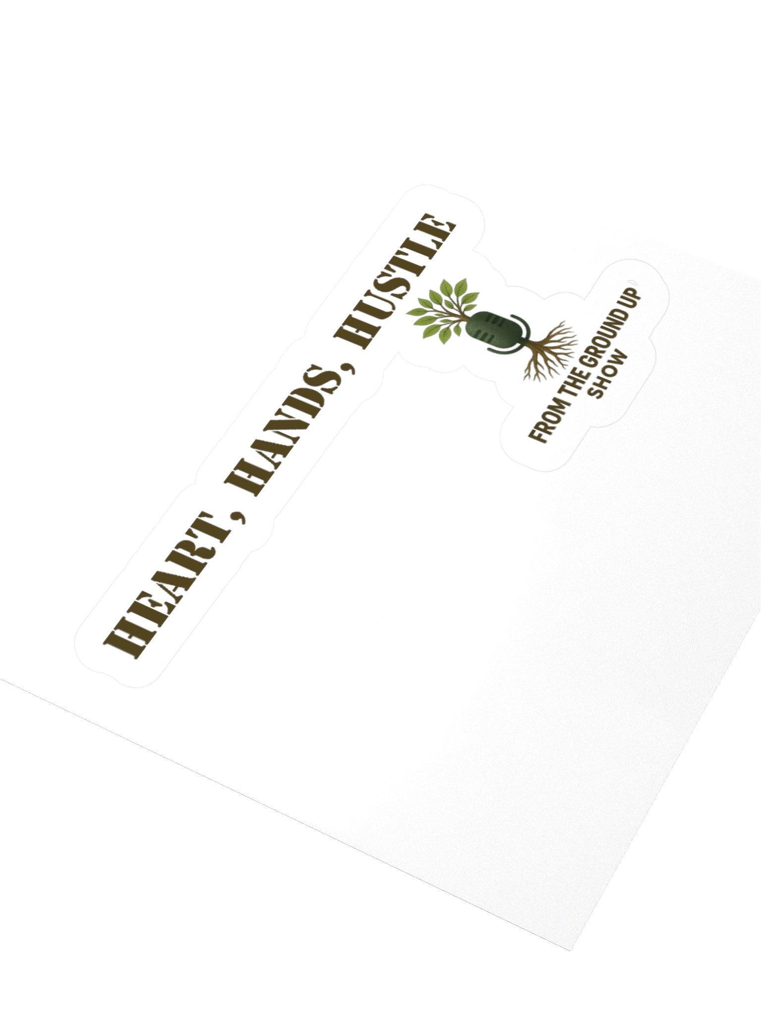 Heart Hands Hustle logo Kiss Cut Stickers product image (9)