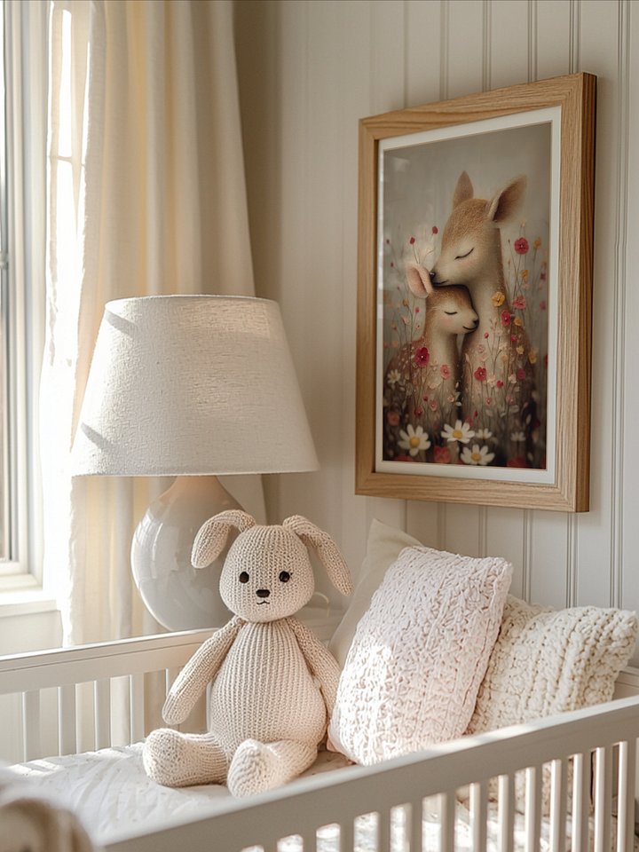 Mommy and Baby Deer Woodland Print product image (2)