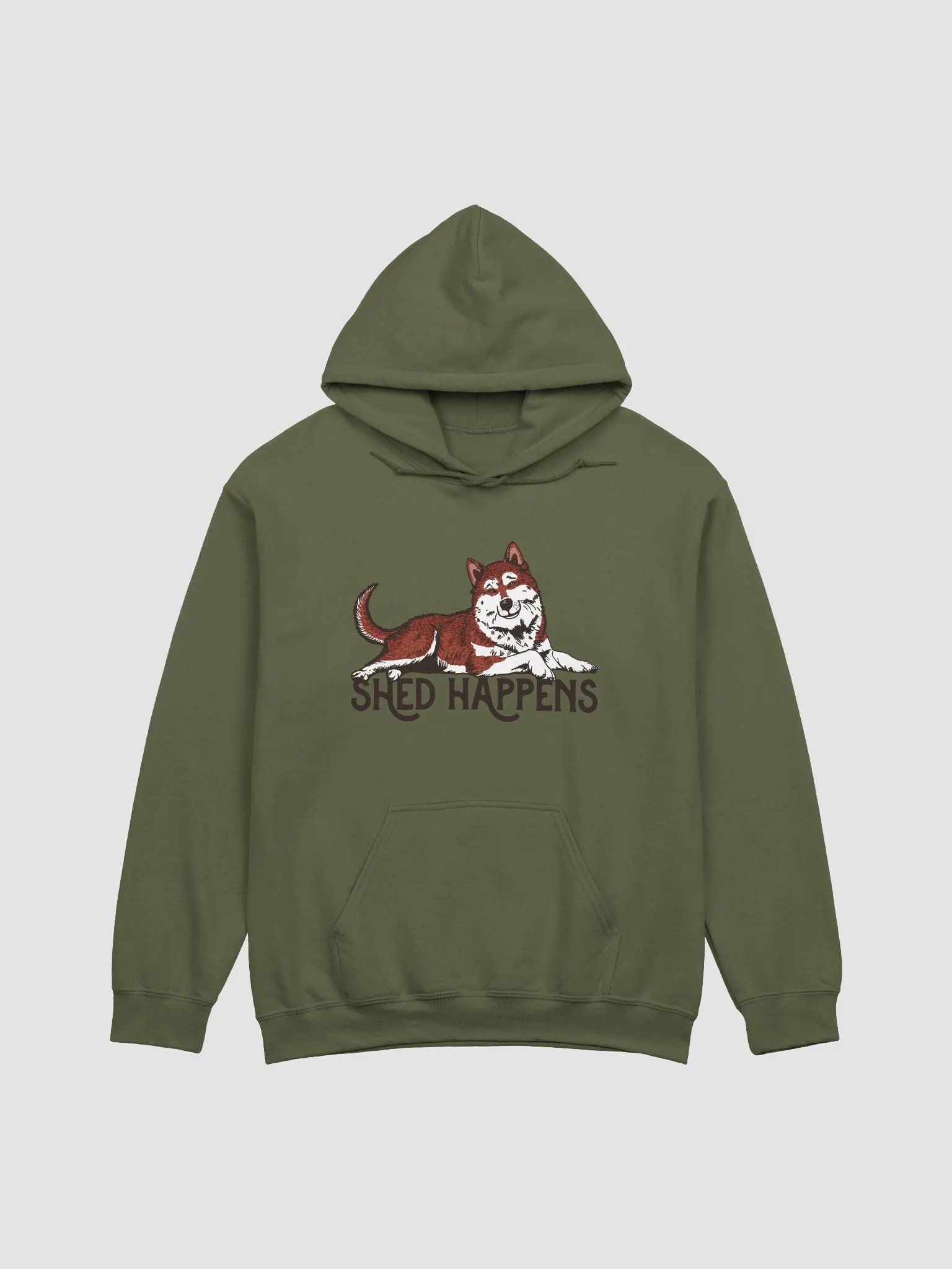 Shed Happens Hooded Sweatshirt of a Siberian Husky(Red) | Funny Hoodie for Siberian Husky Paw-rents product image (1)