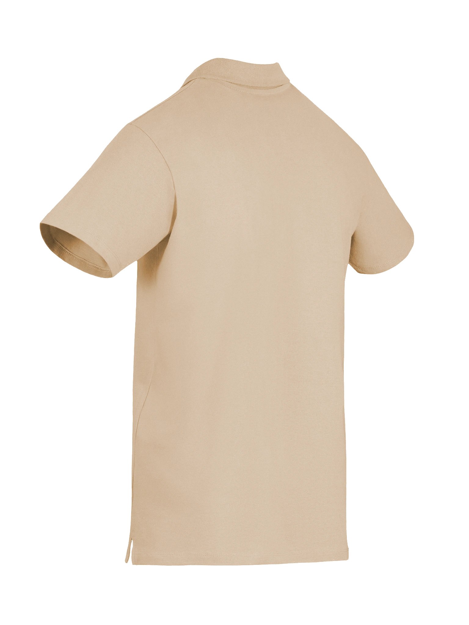 Embroidered Polo Shirt - Pocket and Sleeve - Black on Tan product image (8)
