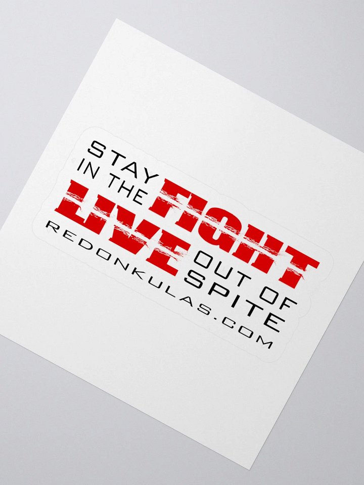 Stay in the Fight, Live Out of Spite - Sticker product image (6)