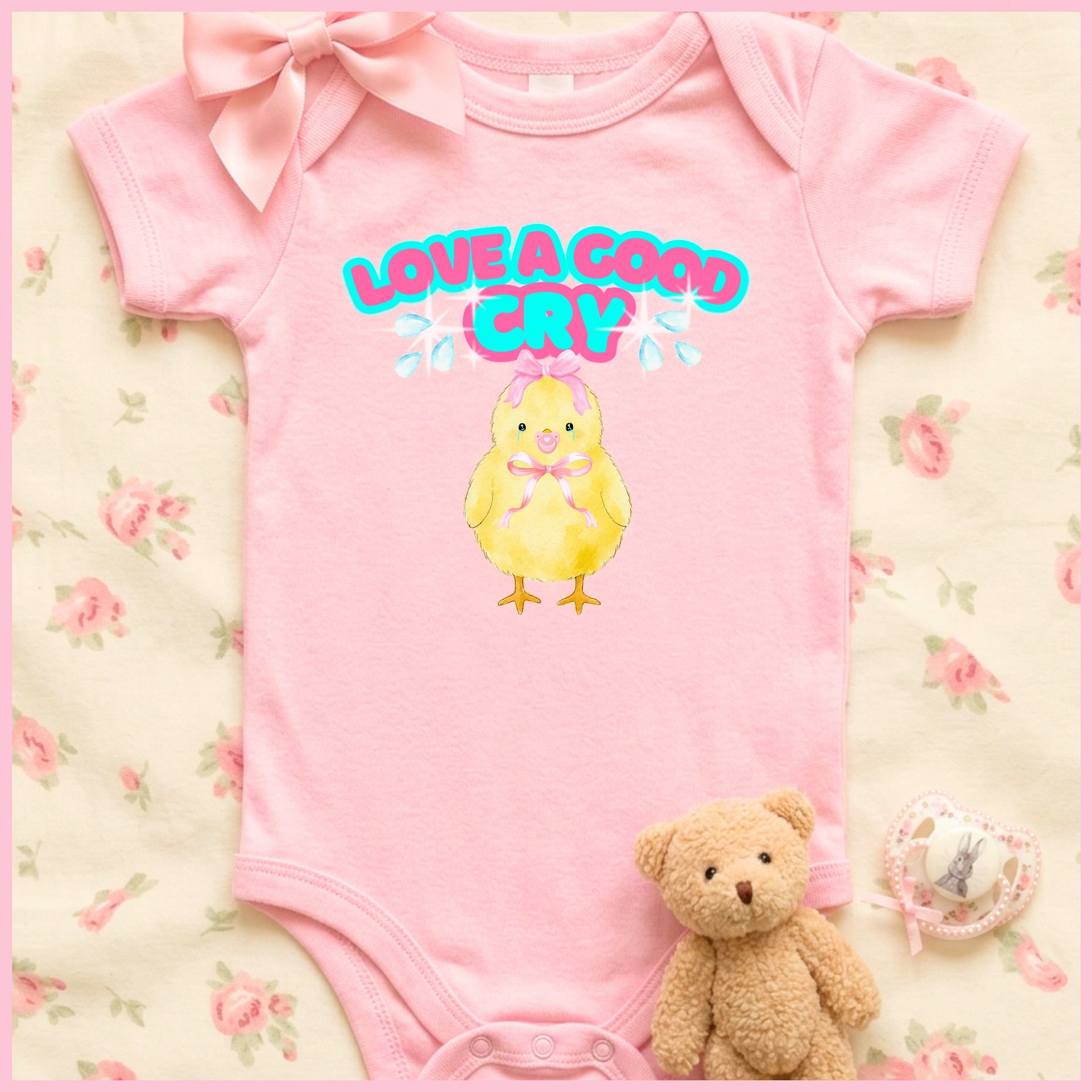 LOVE A GOOD CRY💦🩷Super Soft🪽Onesie🩷 product image (1)