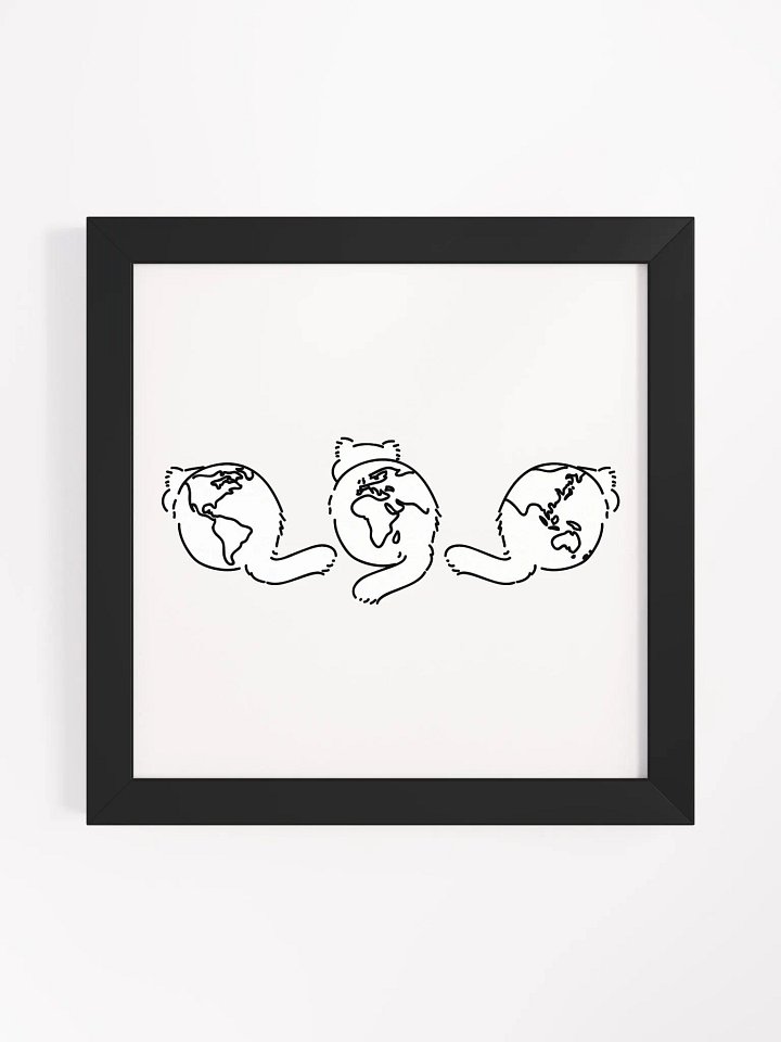 Planet Manul Trio - Framed Print product image (3)