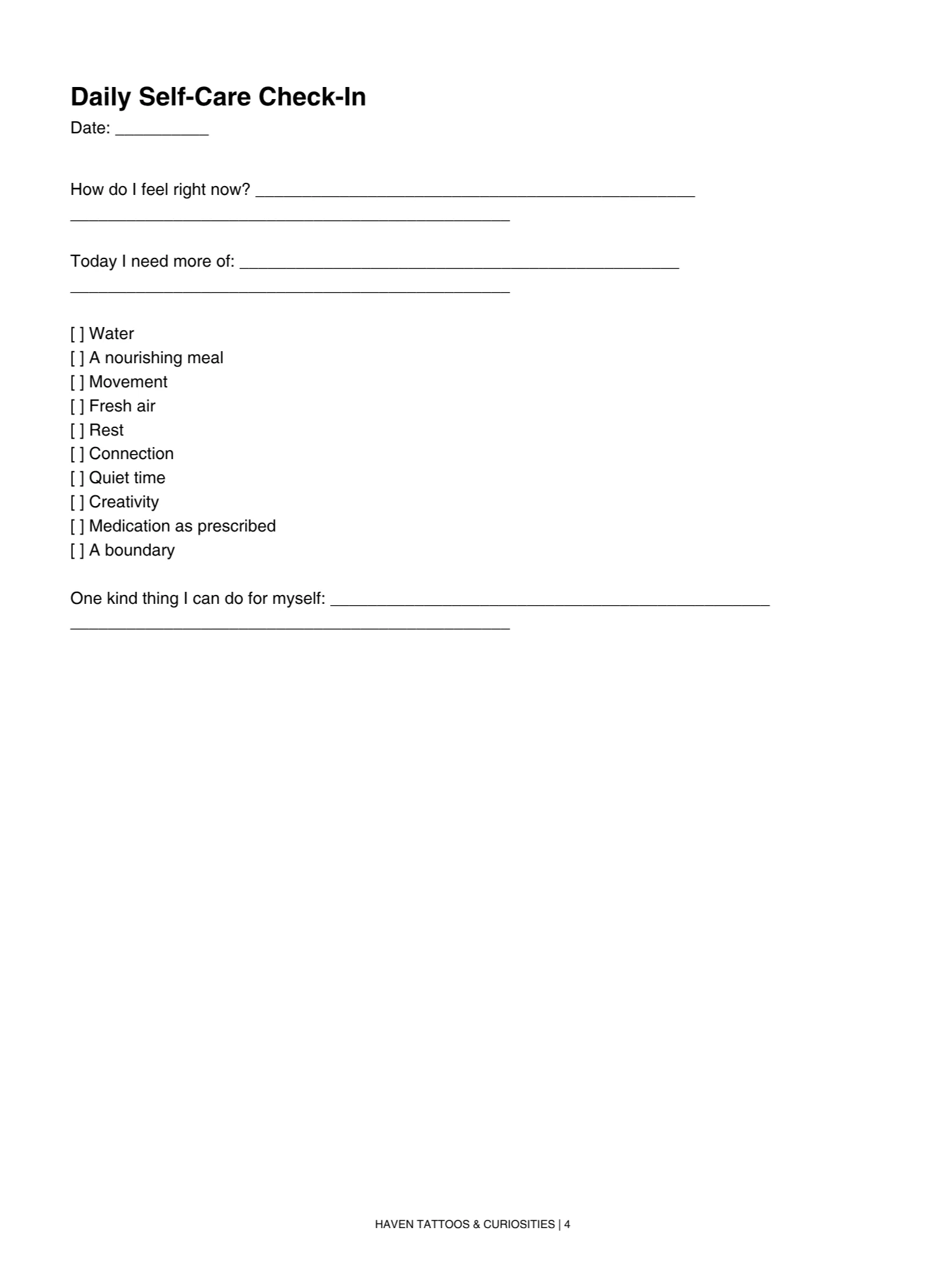 Haven Self-Care Planner | Guided Wellness, Reflection & Daily Reset Journal product image (3)