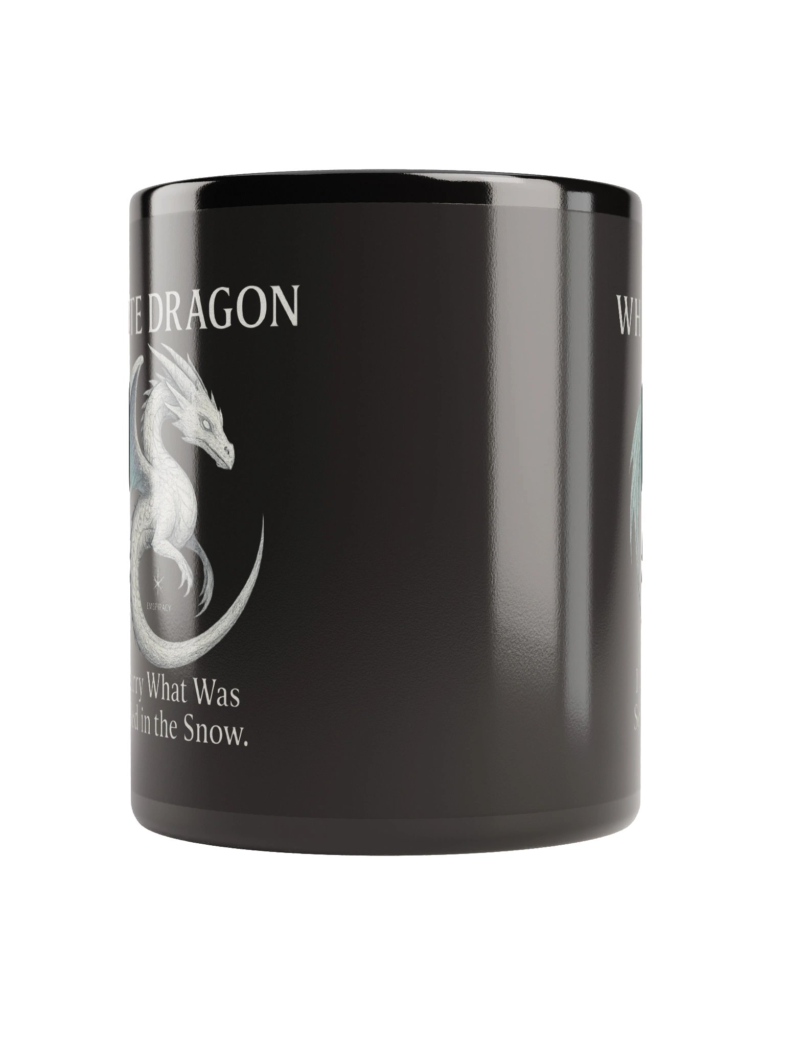 🐉 White Dragon Glossy Black Mug – Emspiracy Edition 🐉 product image (10)